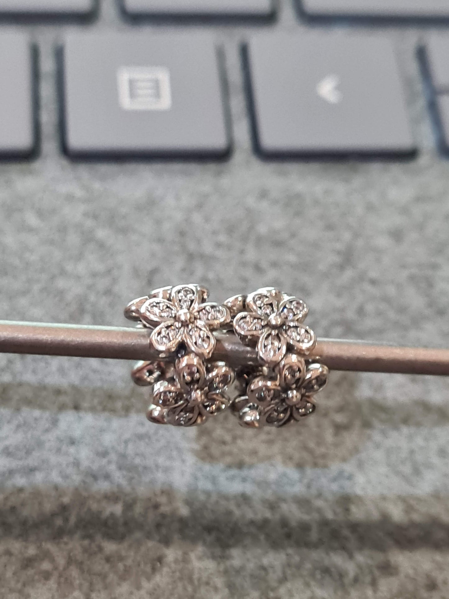 Genuine Pandora Pave Daisy Flower Spacer