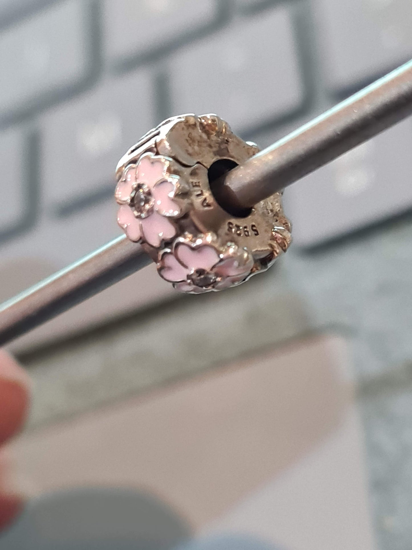 Genuine Pandora Pink Cherry Blossom Silicone Clip