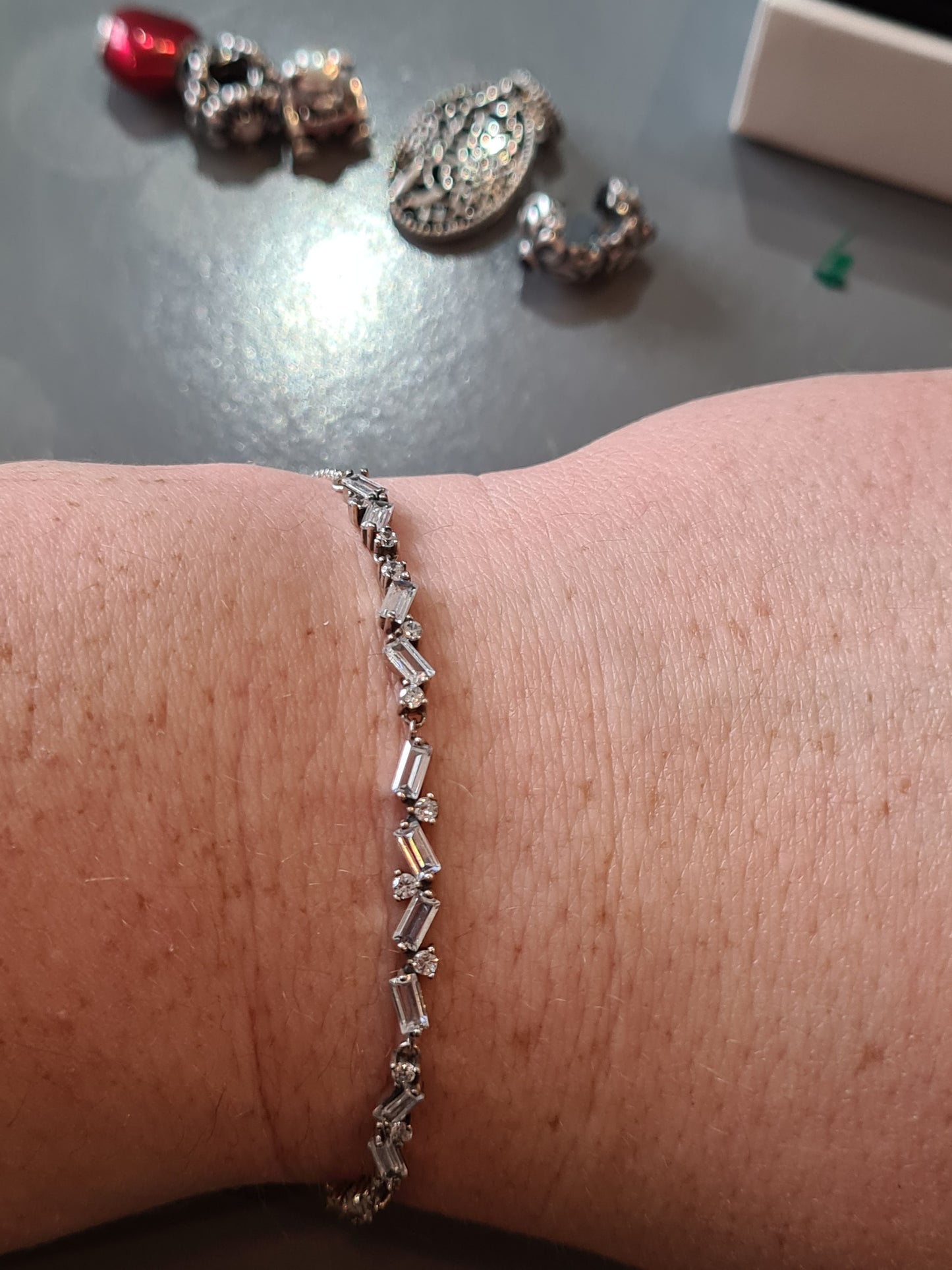 Genuine Pandora Glacial Beauty Tennis Sparkle Bracelet