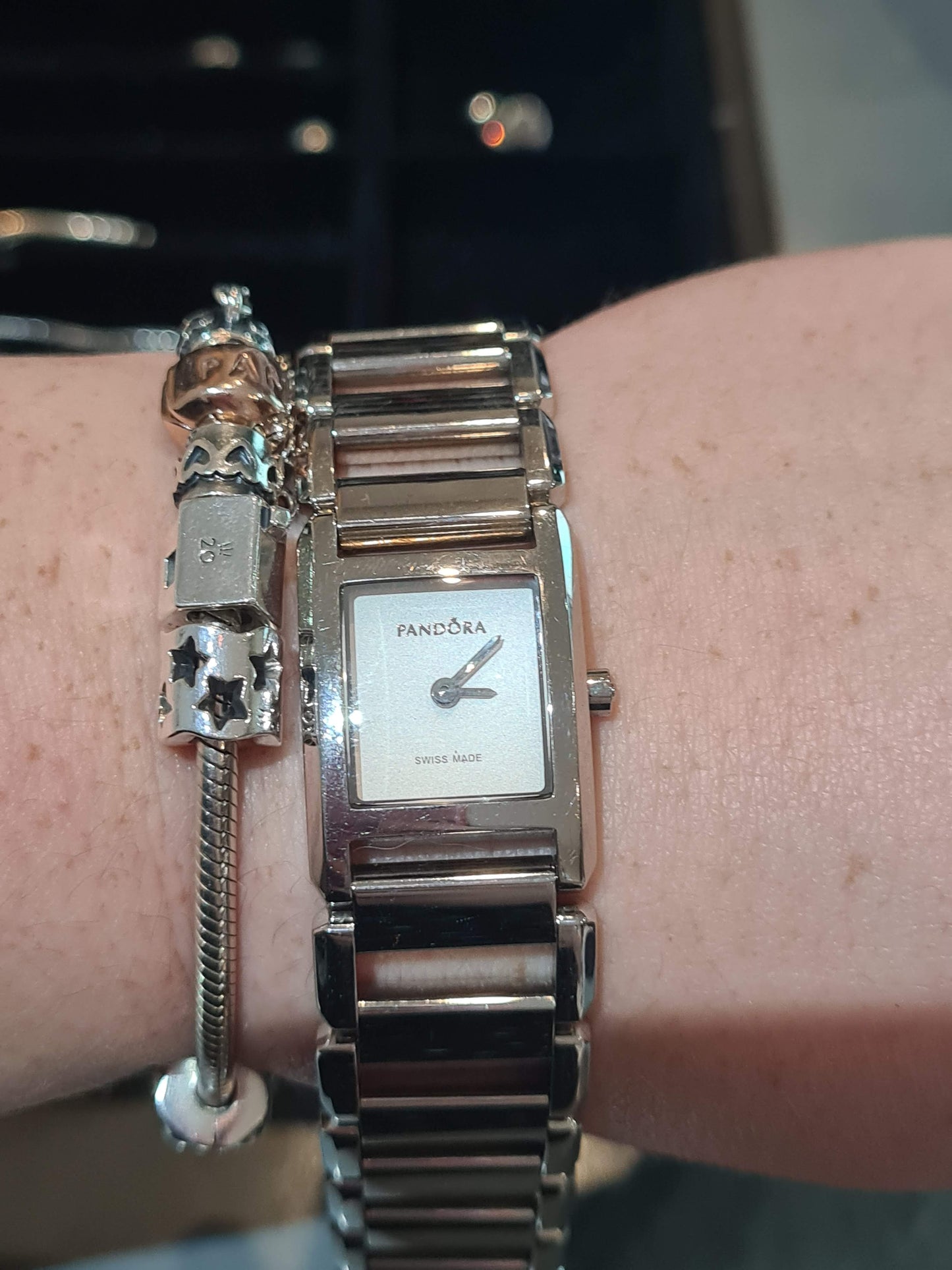 Genuine Pandora Stainless Steel Watch in Silver In Great condition