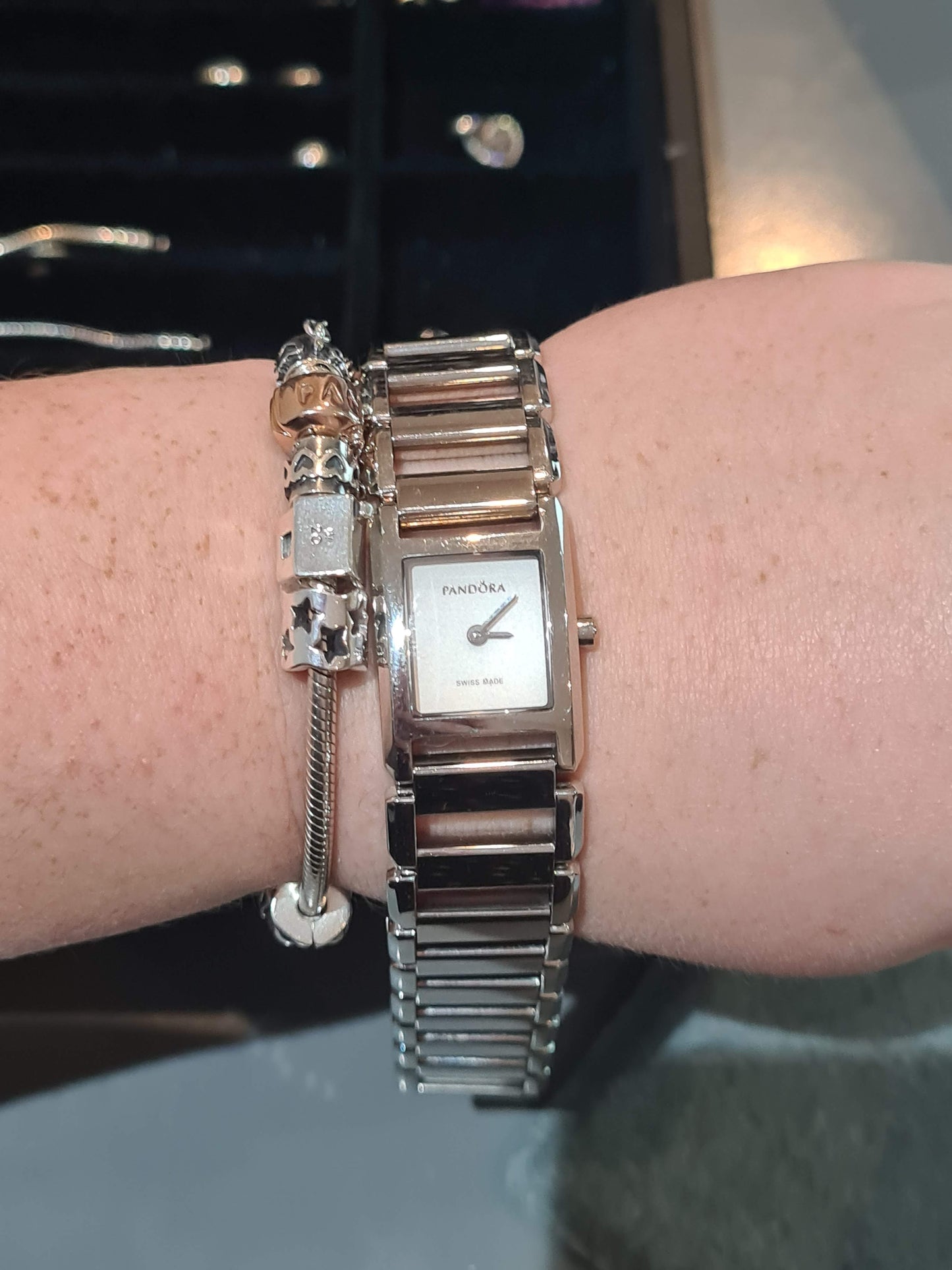 Genuine Pandora Stainless Steel Watch in Silver In Great condition