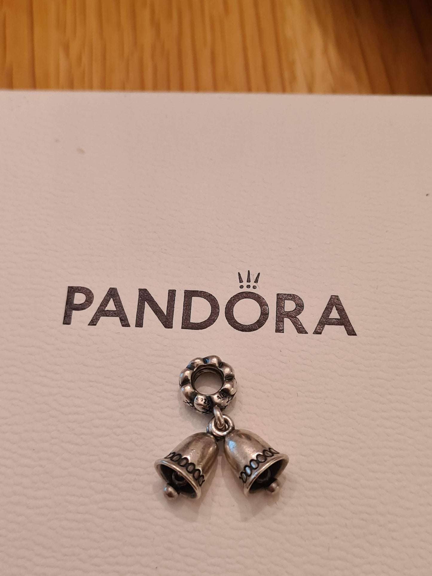 Genuine Pandora Wedding Christmas Christening Bells Dangle Charm