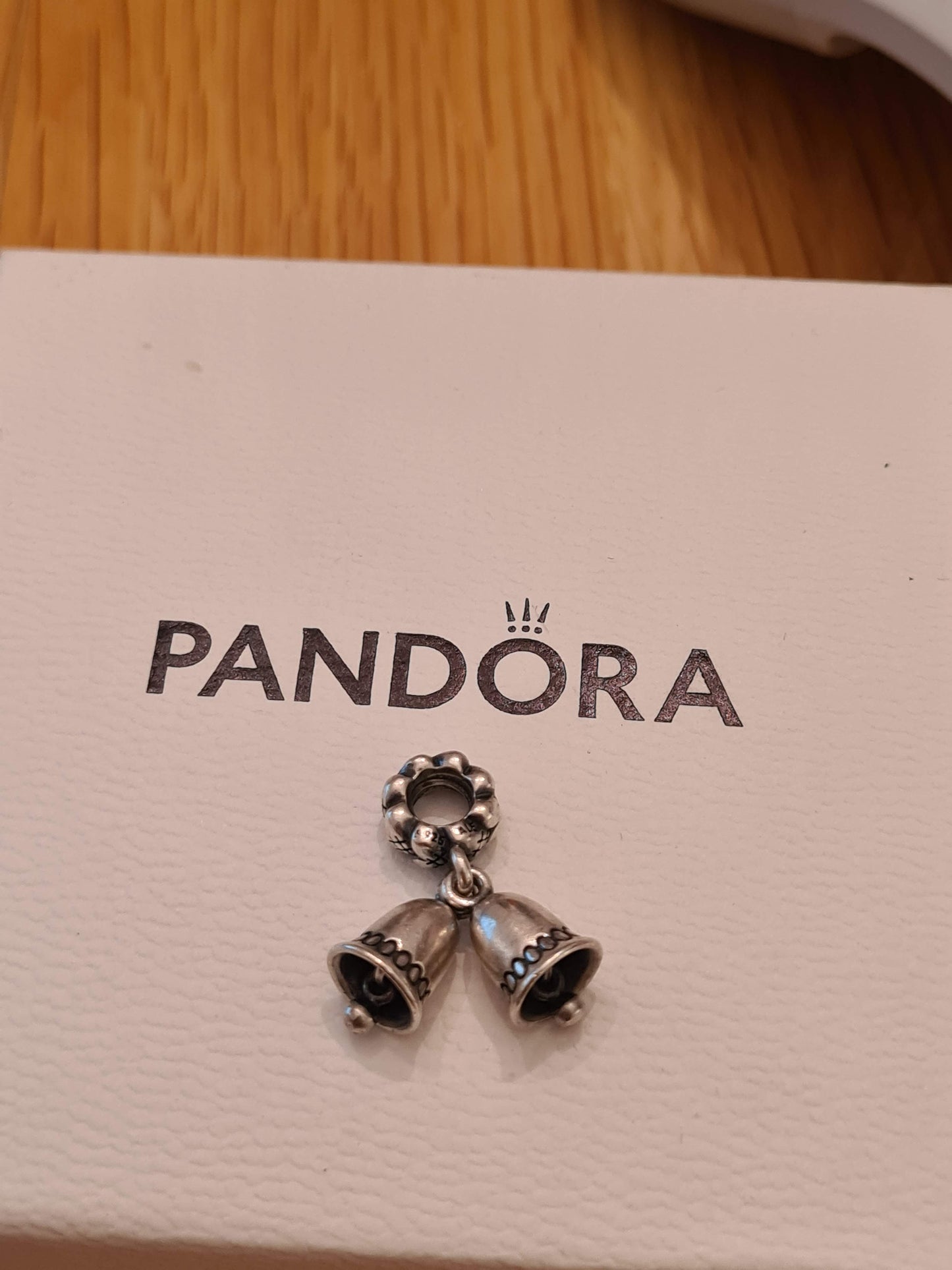 Genuine Pandora Wedding Christmas Christening Bells Dangle Charm