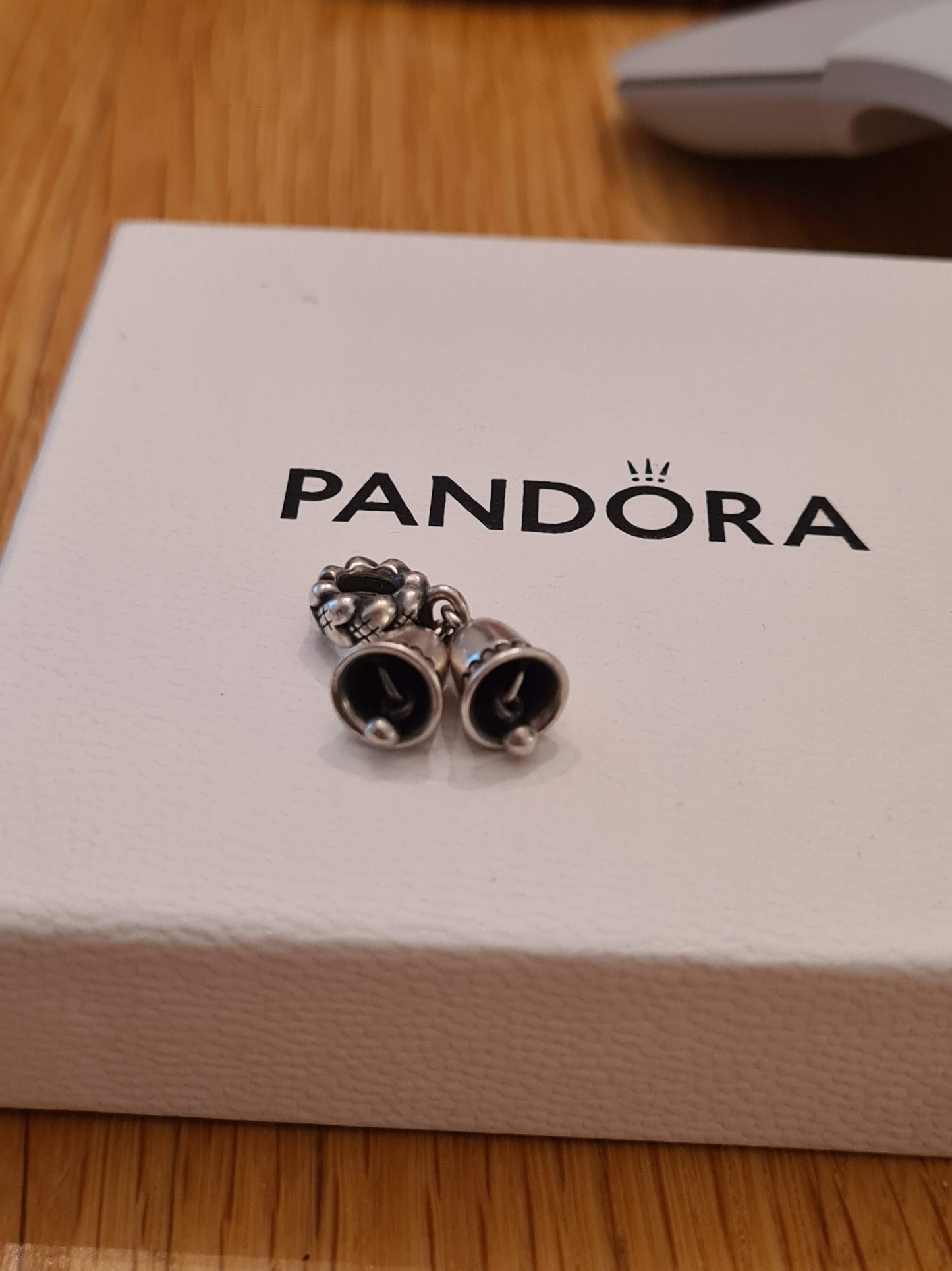 Genuine Pandora Wedding Christmas Christening Bells Dangle Charm