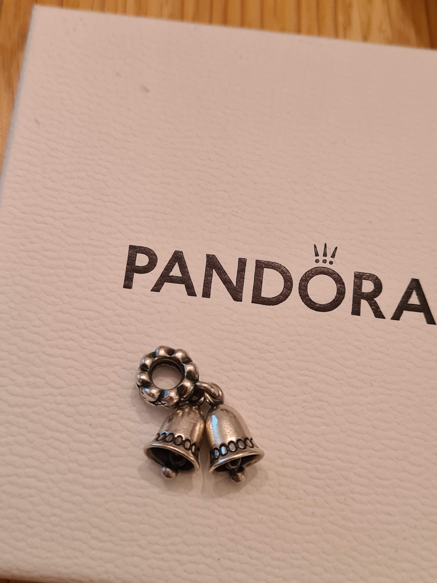 Genuine Pandora Wedding Christmas Christening Bells Dangle Charm