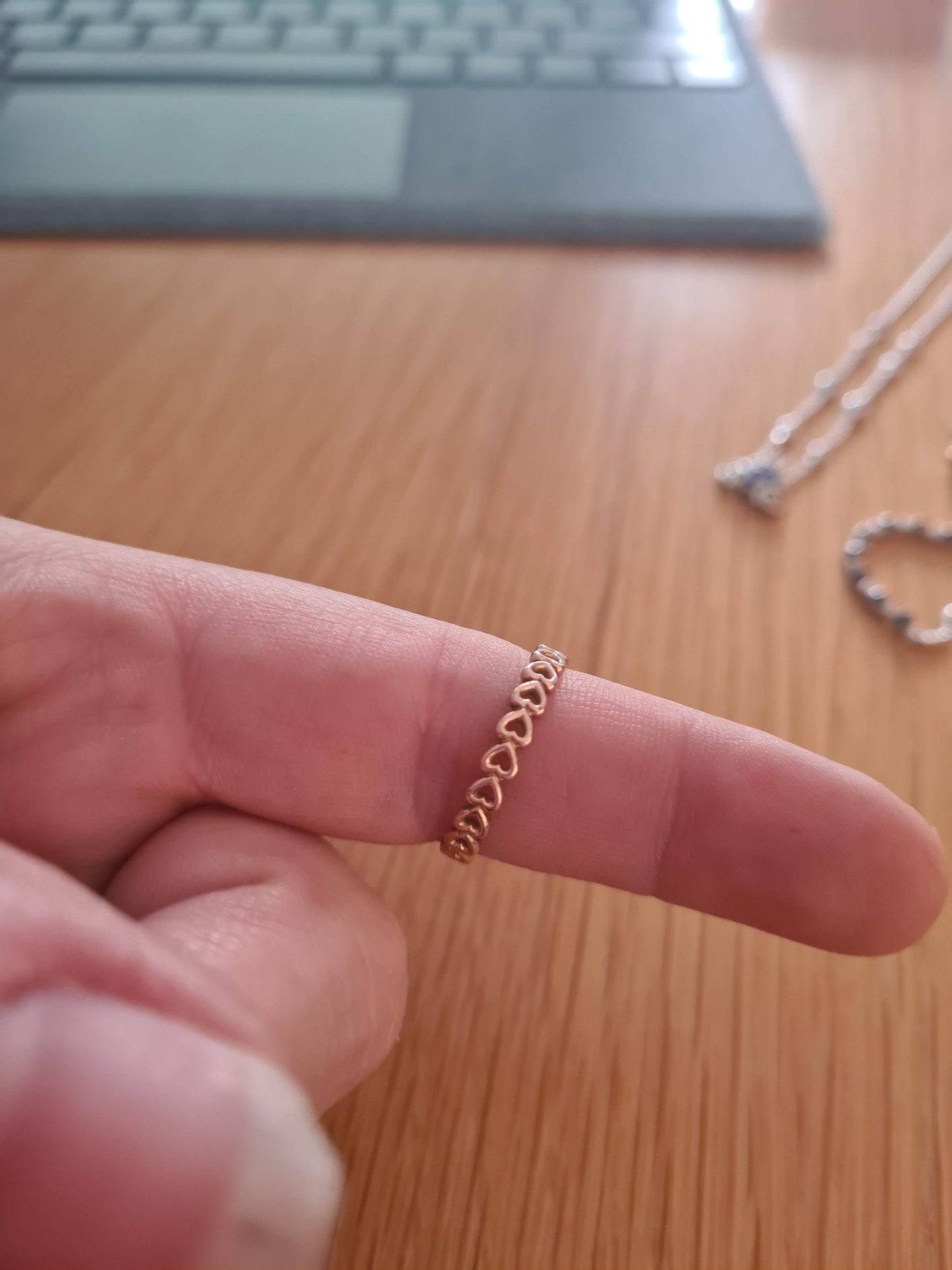 Genuine Pandora Rose Gold Openwork Ring in Size 54