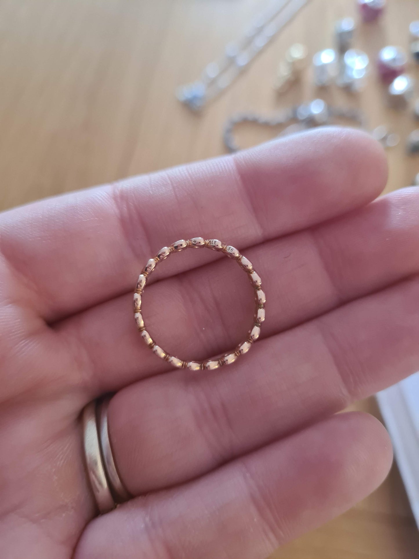 Genuine Pandora Rose Gold Openwork Ring in Size 54