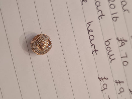 Genuine Pandora Rose Gold Open Work Pave Ball
