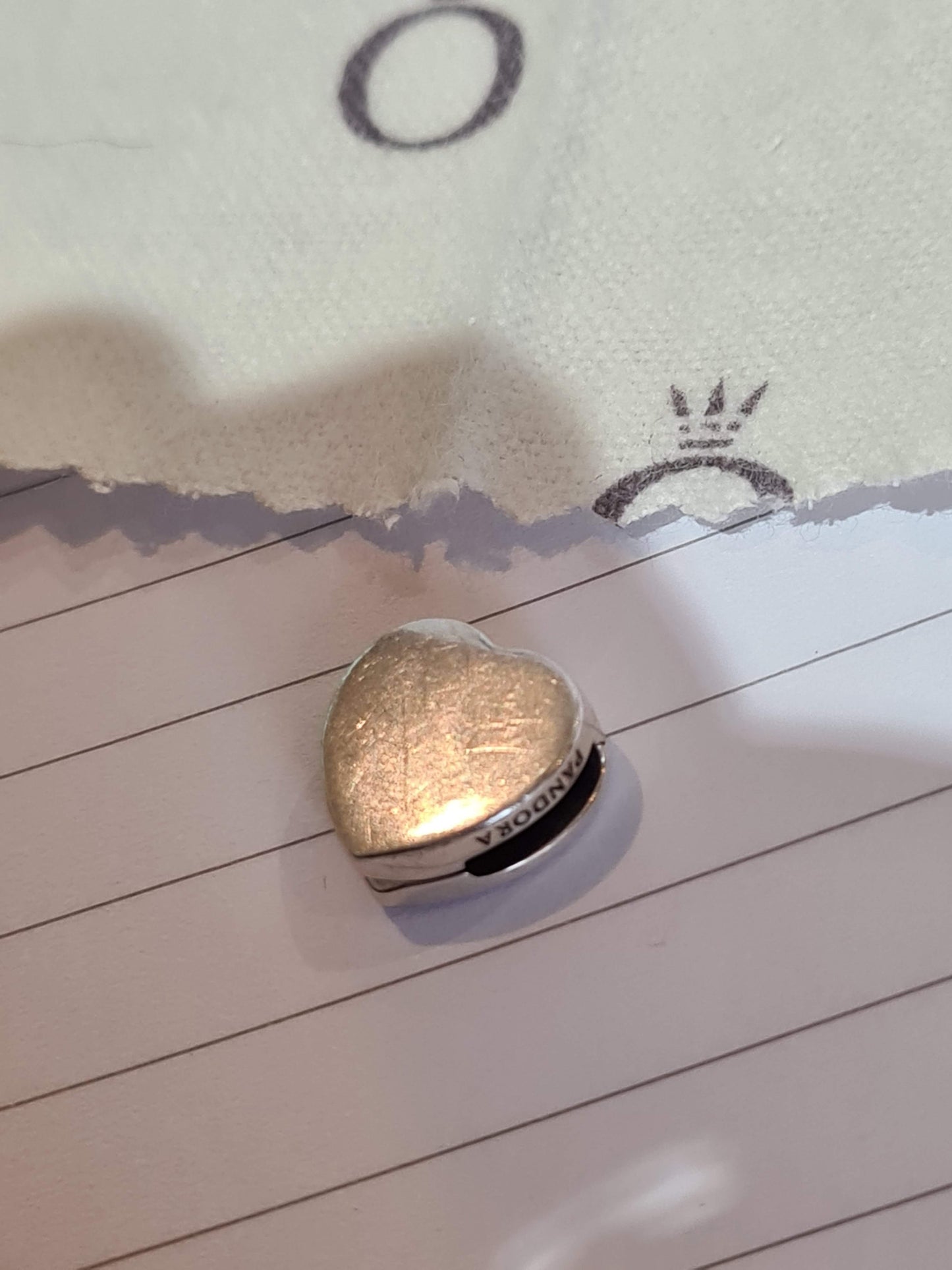 Genuine Pandora Plain Silver Heart Reflexions Clip Charm