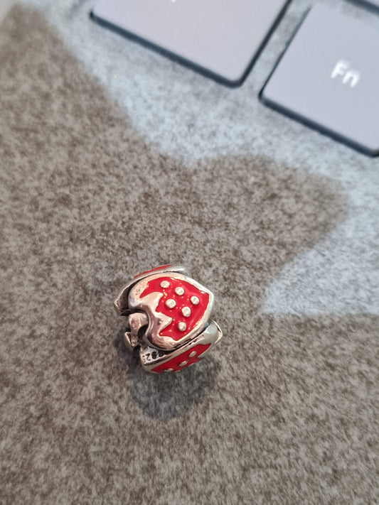 Genuine Pandora Red Enamel Sweet Strawberry Summer Charm