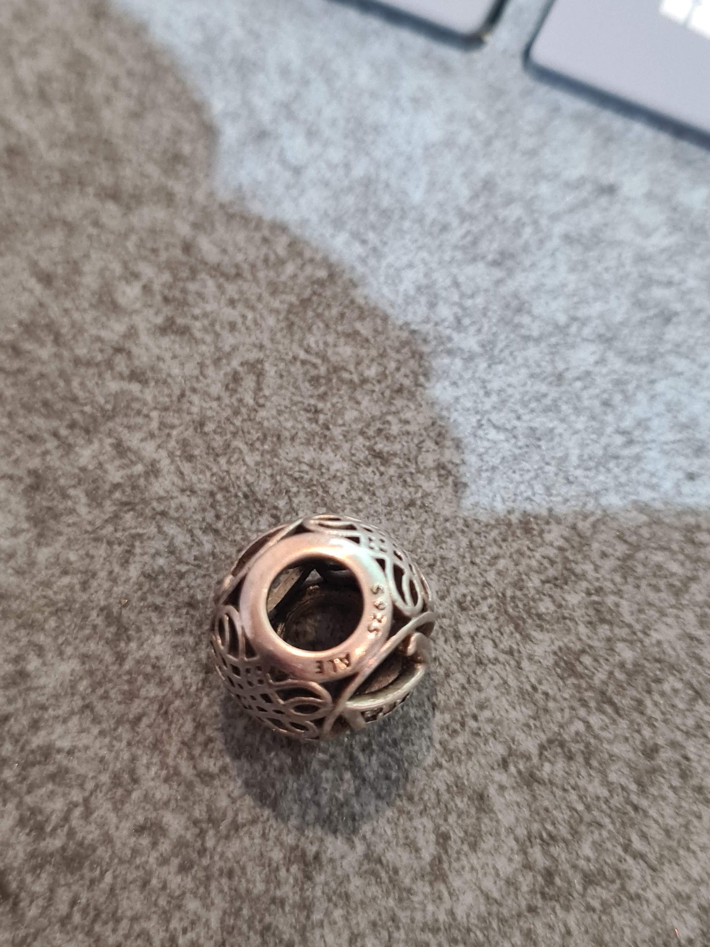 Genuine Pandora Letter Z Vintage Initial Charm Openwork