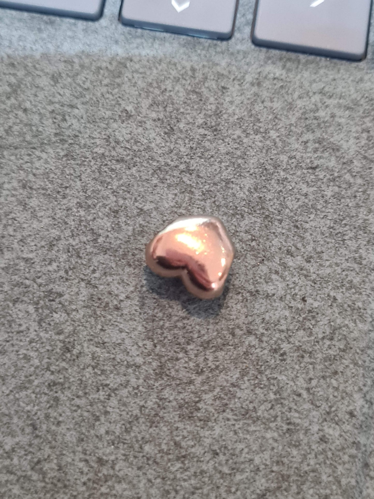Genuine Pandora Rose Gold Plain Puffed Heart