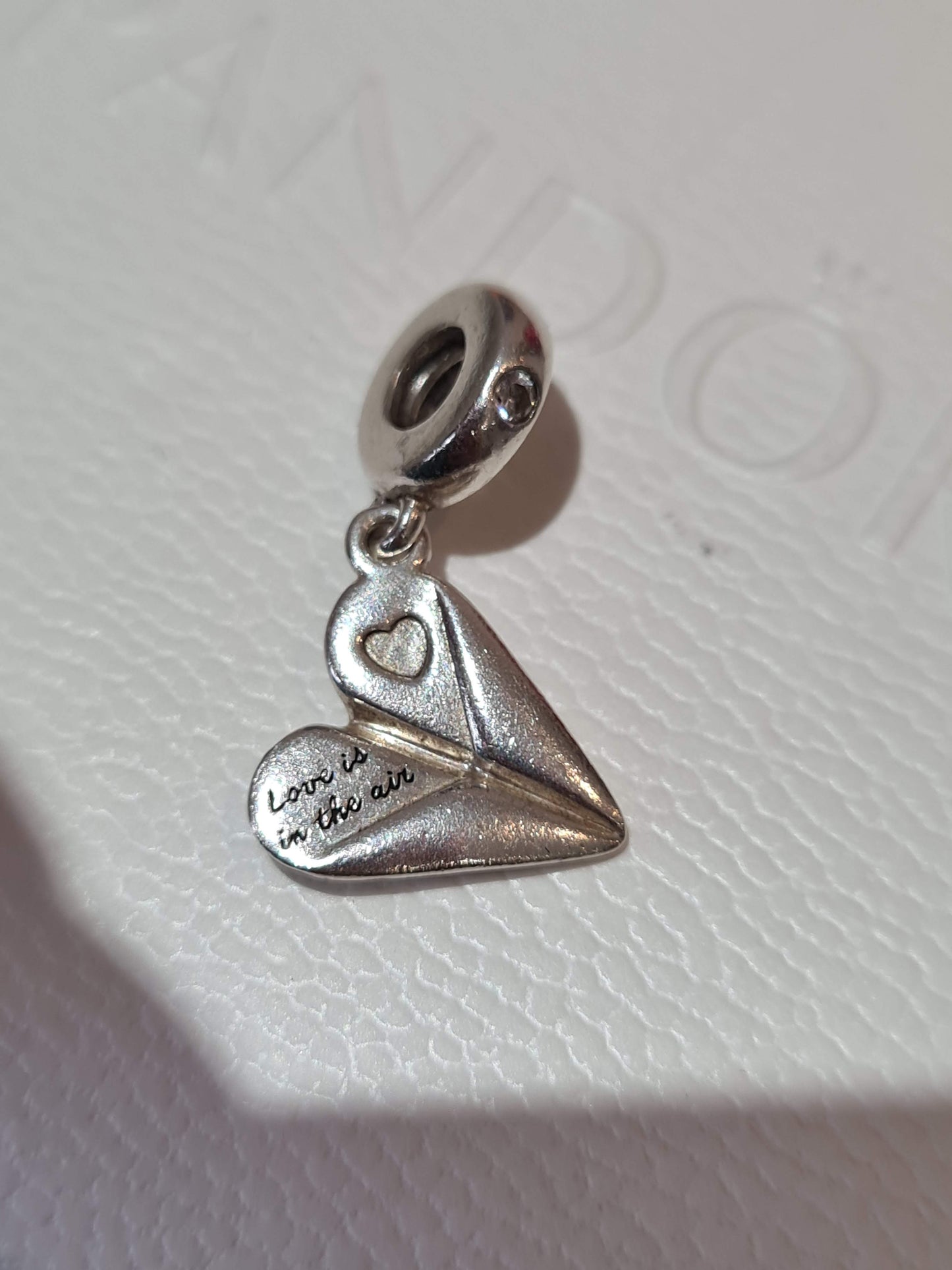 Genuine Pandora Love Notes Paper Aeroplane Dangle Charm Valentines Day
