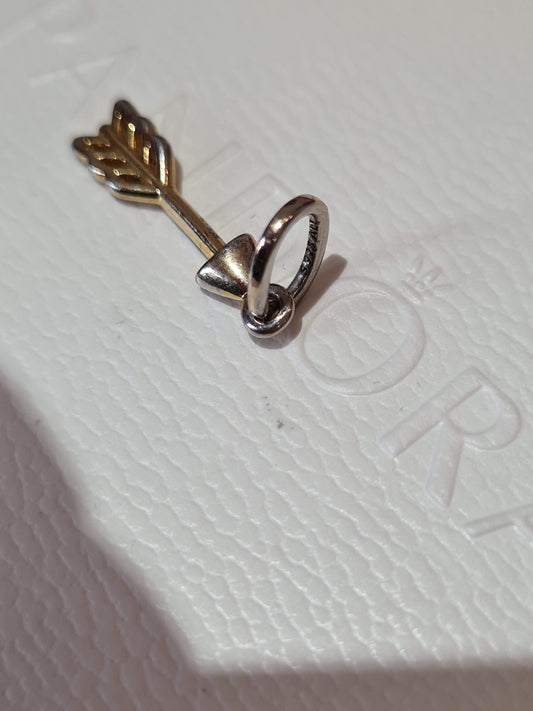 Genuine Pandora Shine Gold Arrow Dangle Charm
