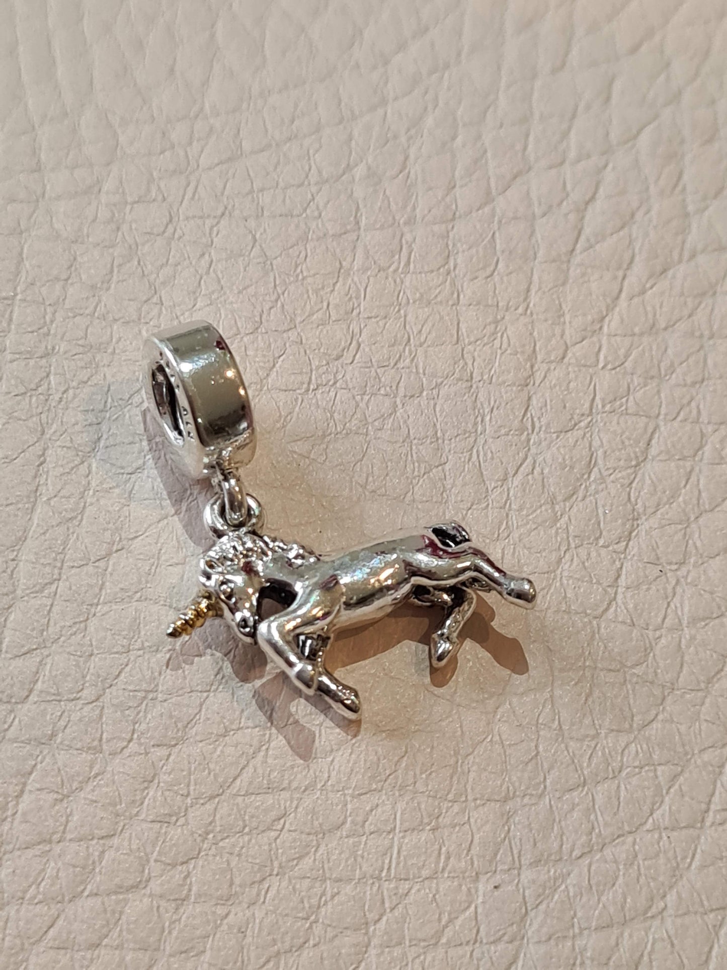 Not Pandora Unicorn With Gold Horn