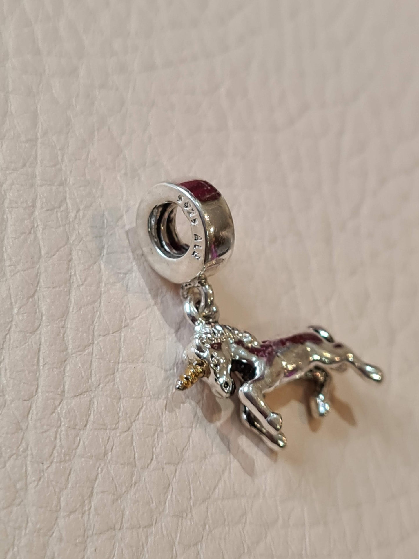 Not Pandora Unicorn With Gold Horn