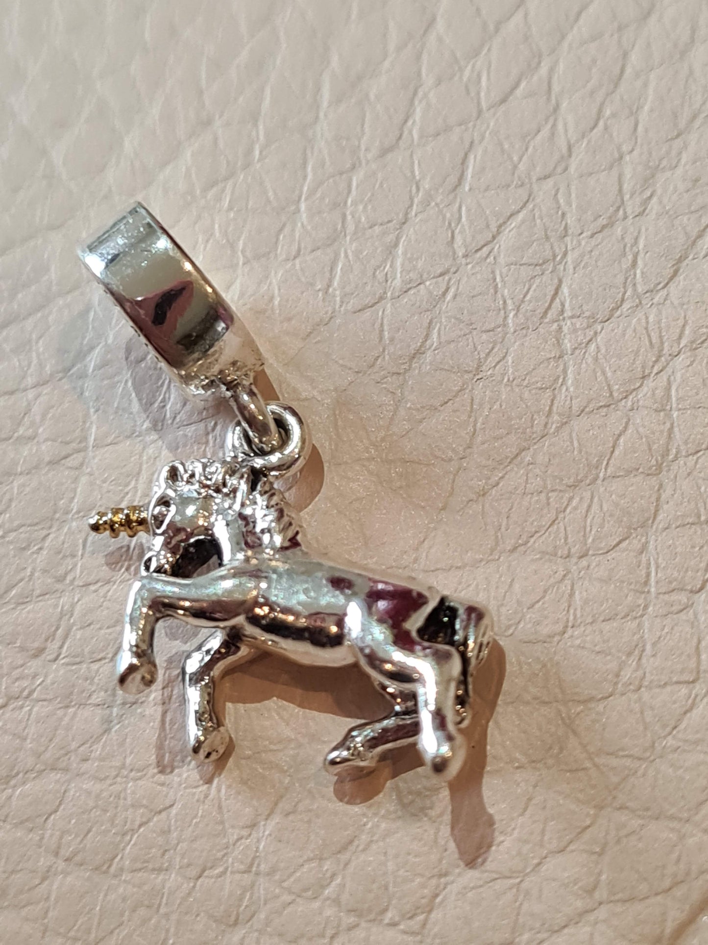 Not Pandora Unicorn With Gold Horn