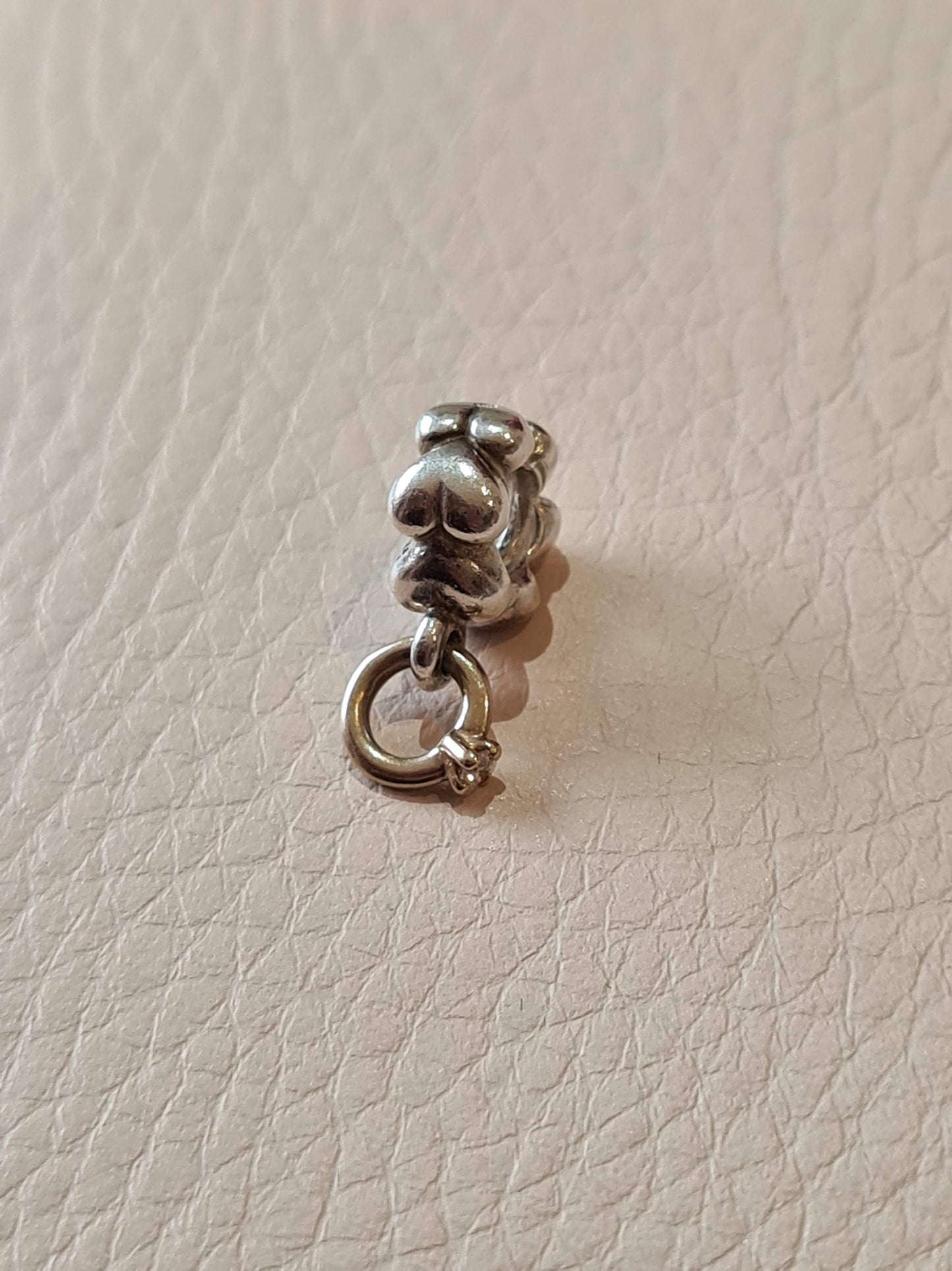 Genuine Pandora 'I Do' Engagement Ring in Gold with Small Diamond Dangle Charm