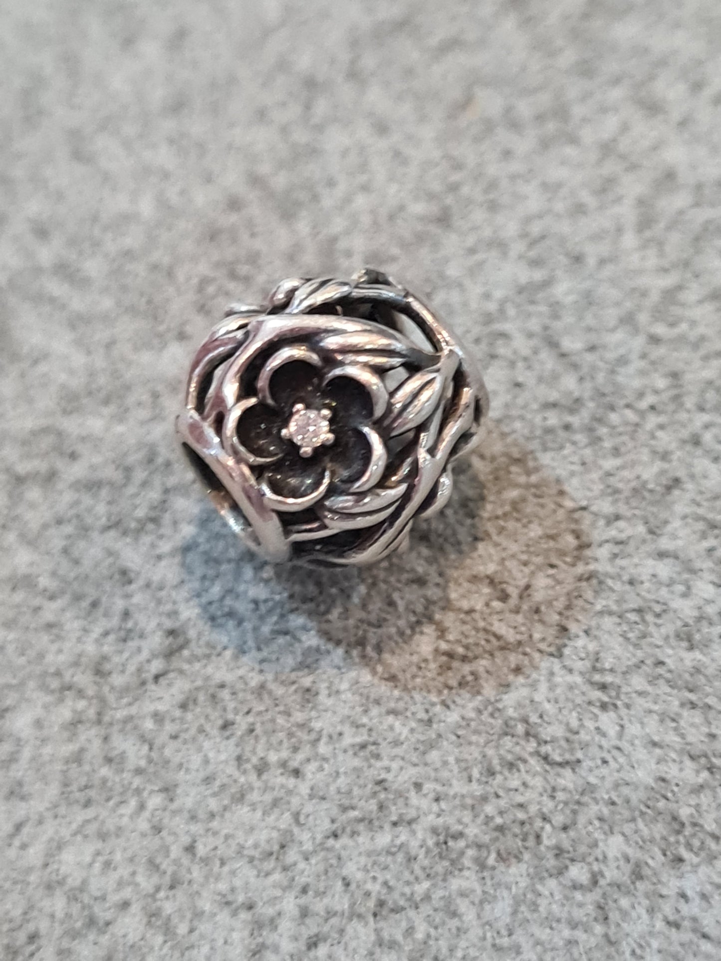 Genuine Pandora Black Flower Mystical Floral Collection Rare