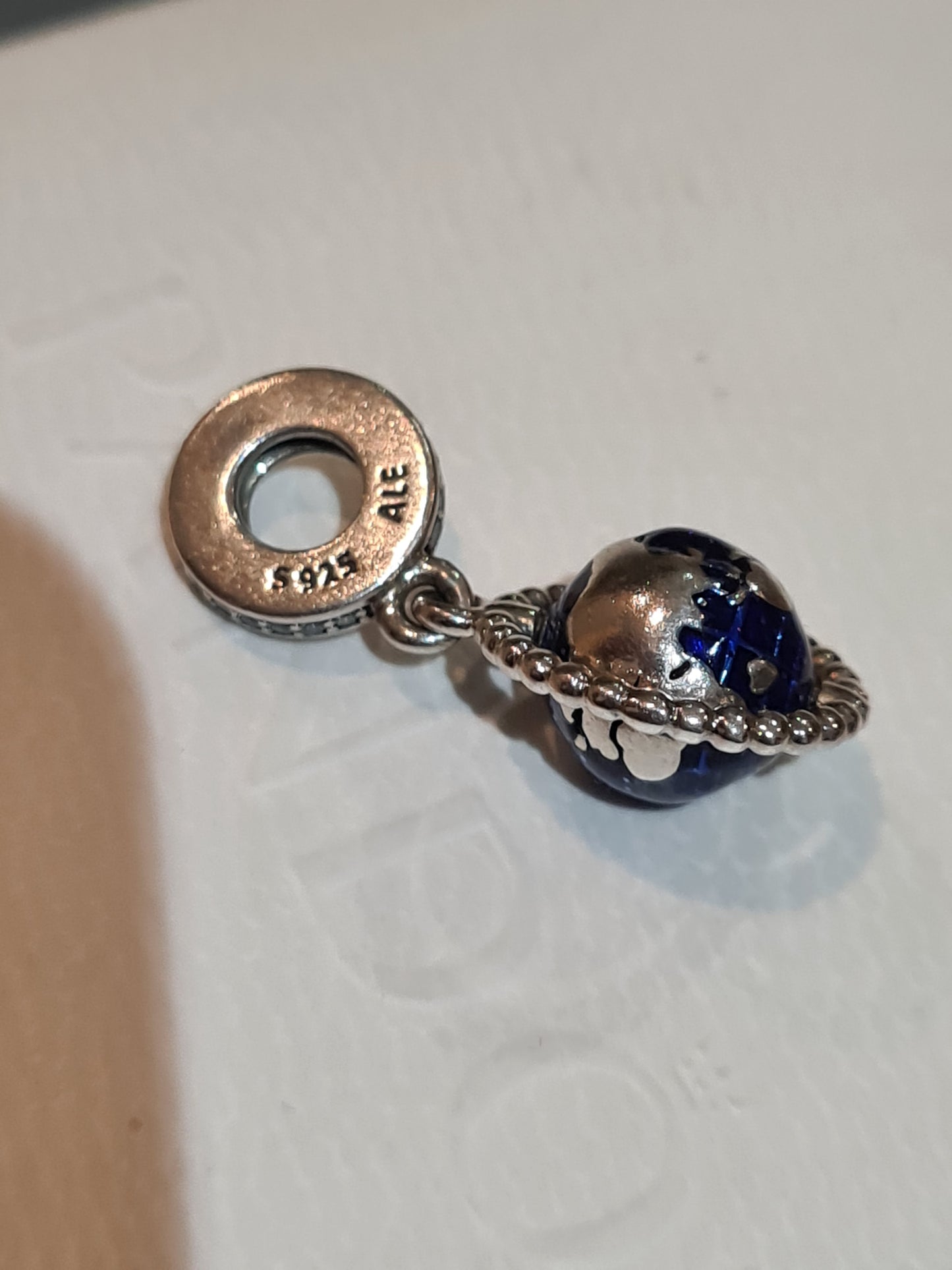 Genuine Pandora World Globe Spinning Dangle Charm