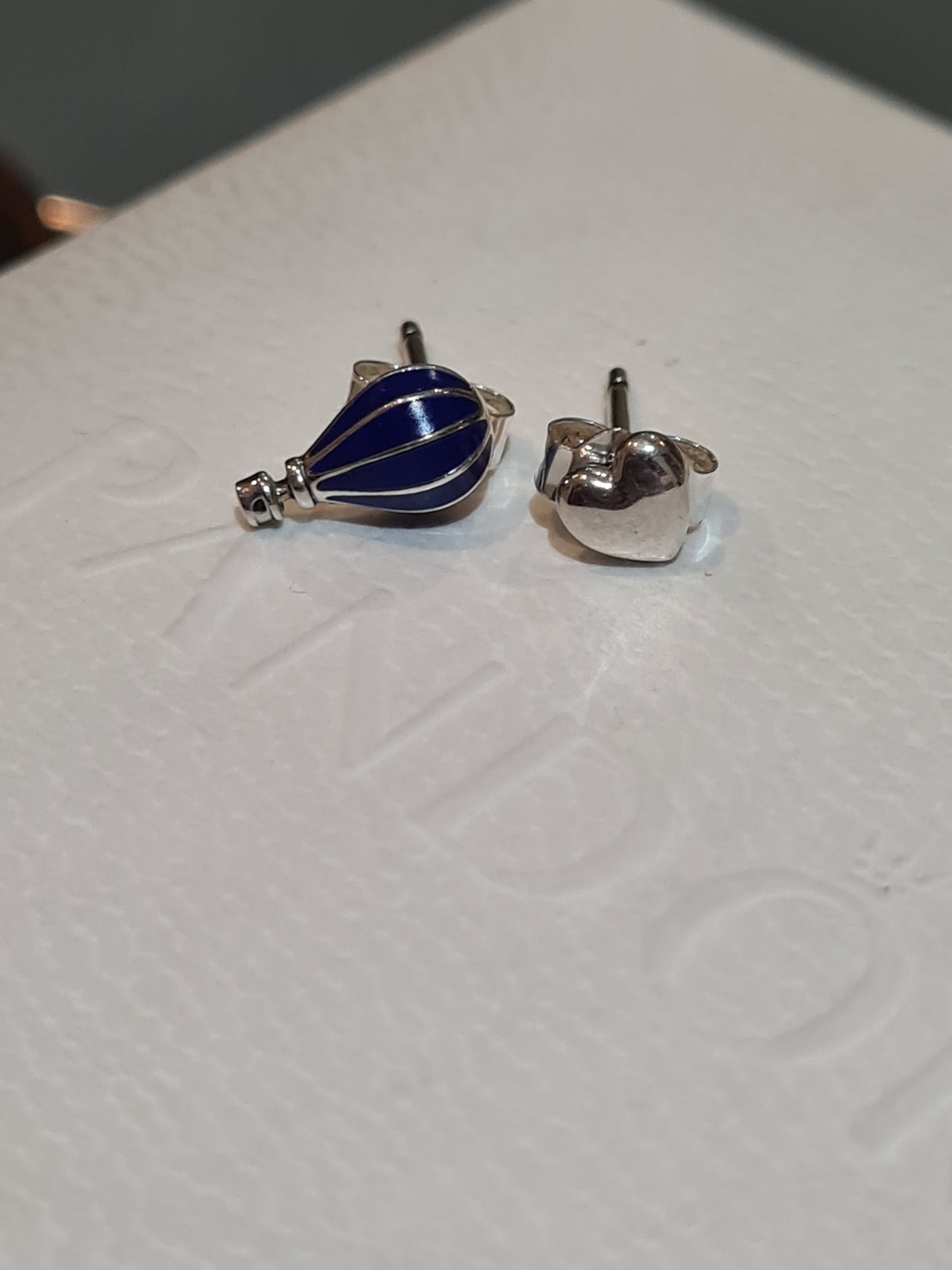 Genuine Pandora Hot Air Balloon and Heart Earrings