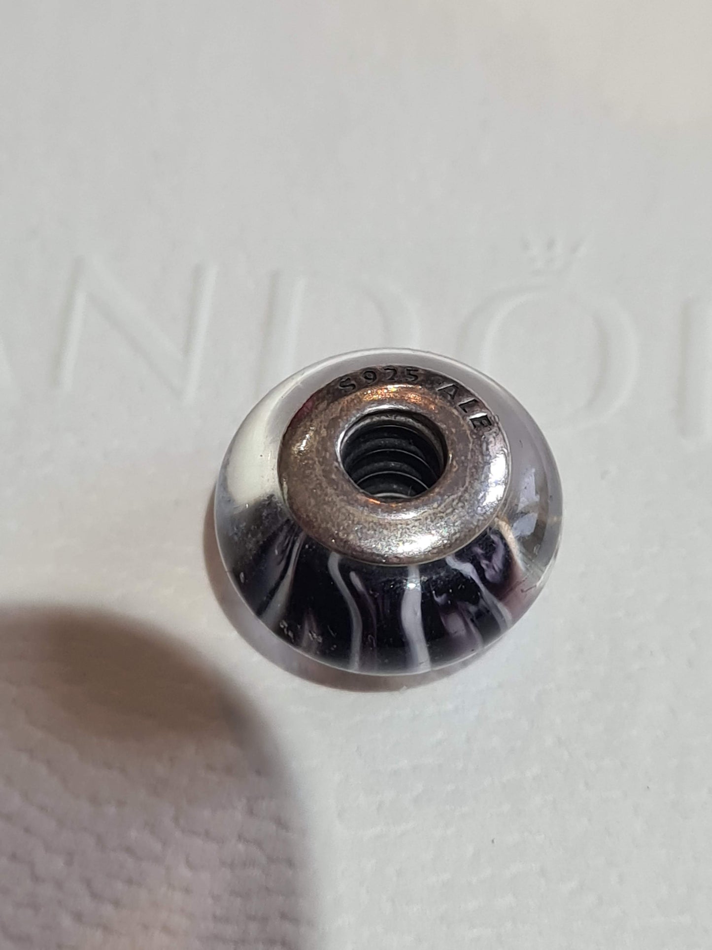 Genuine Pandora Rare Zebra Print Animal Murano Charm