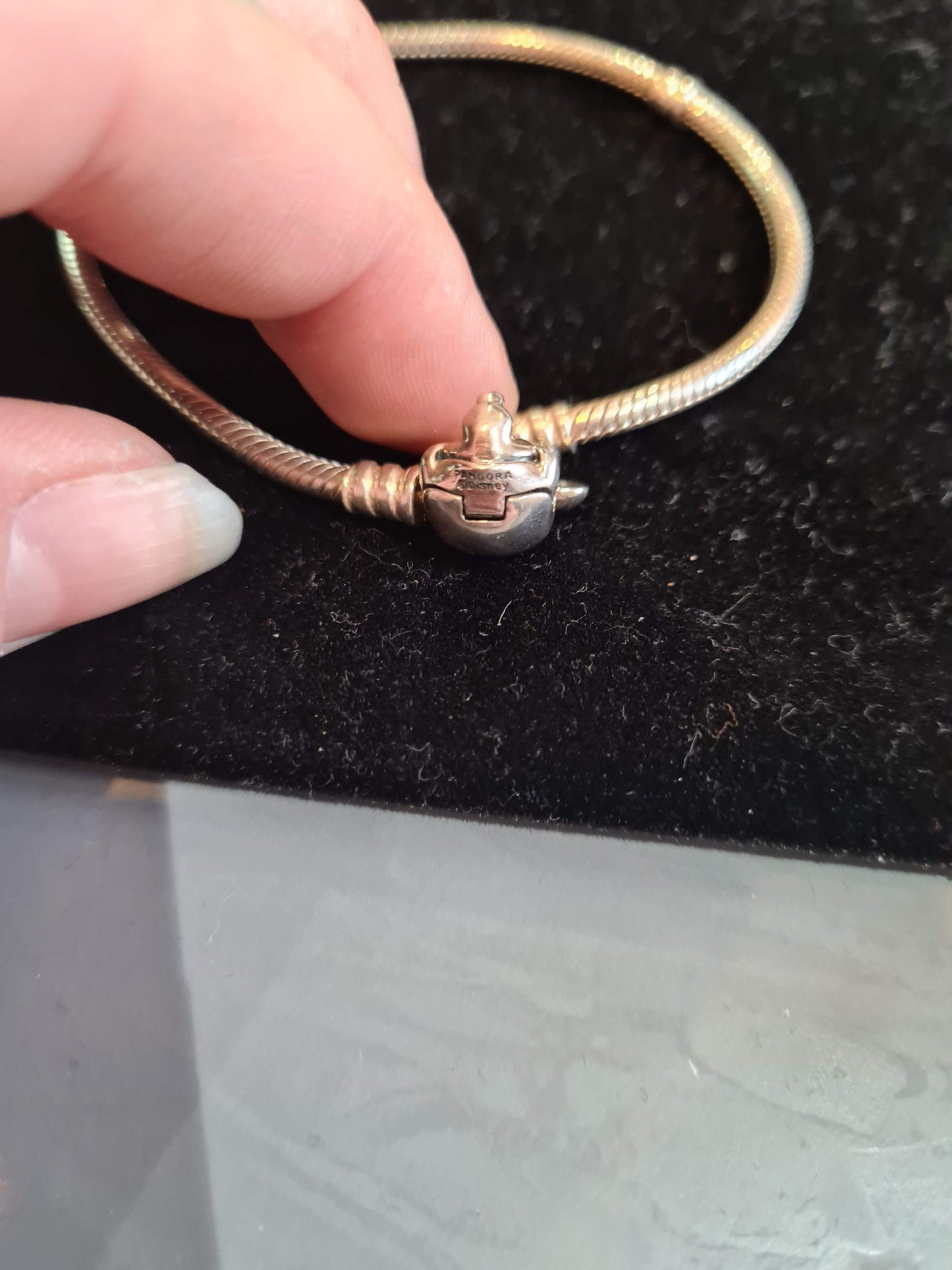 Genuine Pandora Disney Minnie Mouse Clasp Bracelet Pave Ears