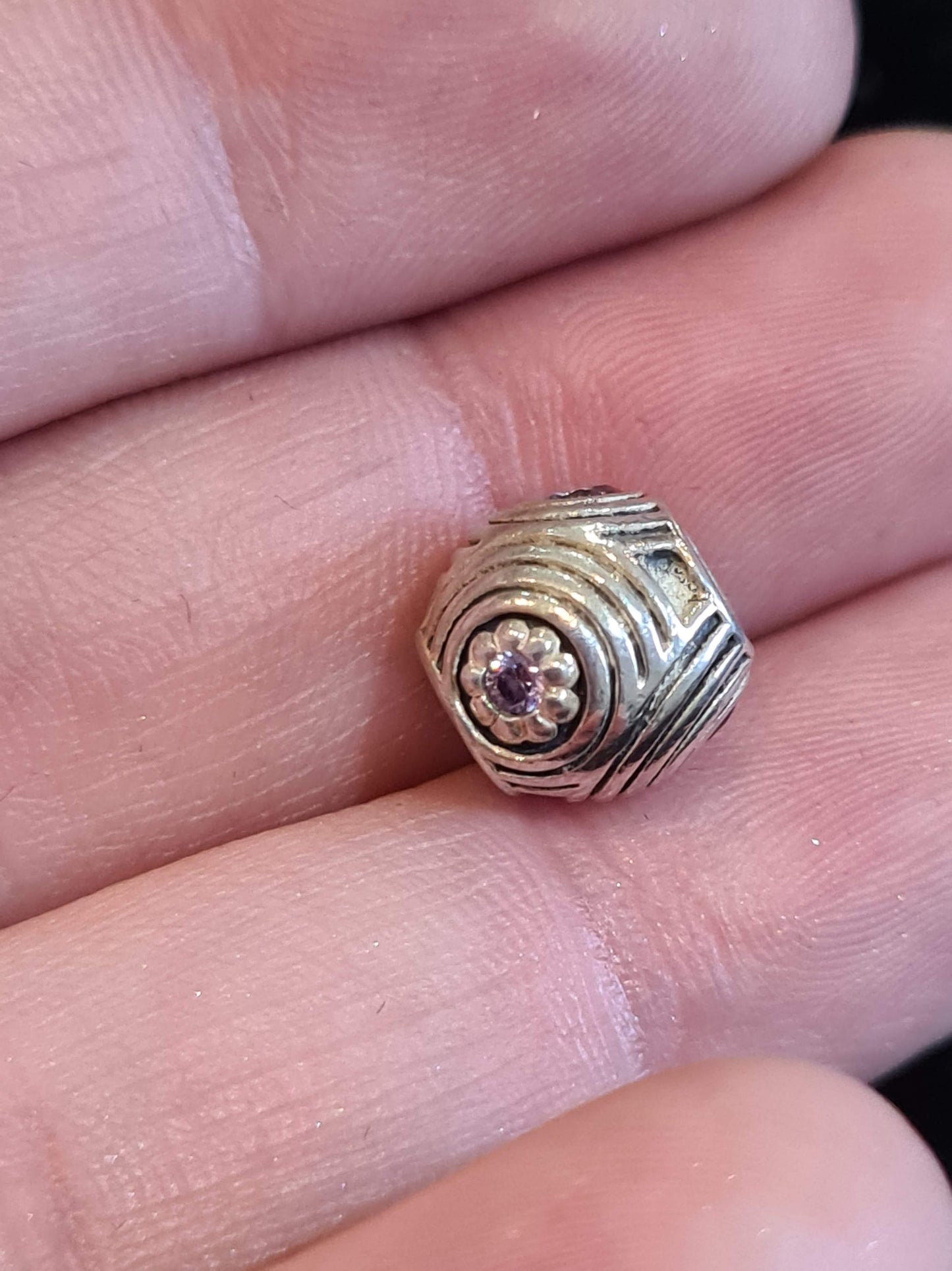 Genuine Pandora Colour Stone Retired Charm Oxidised Charm