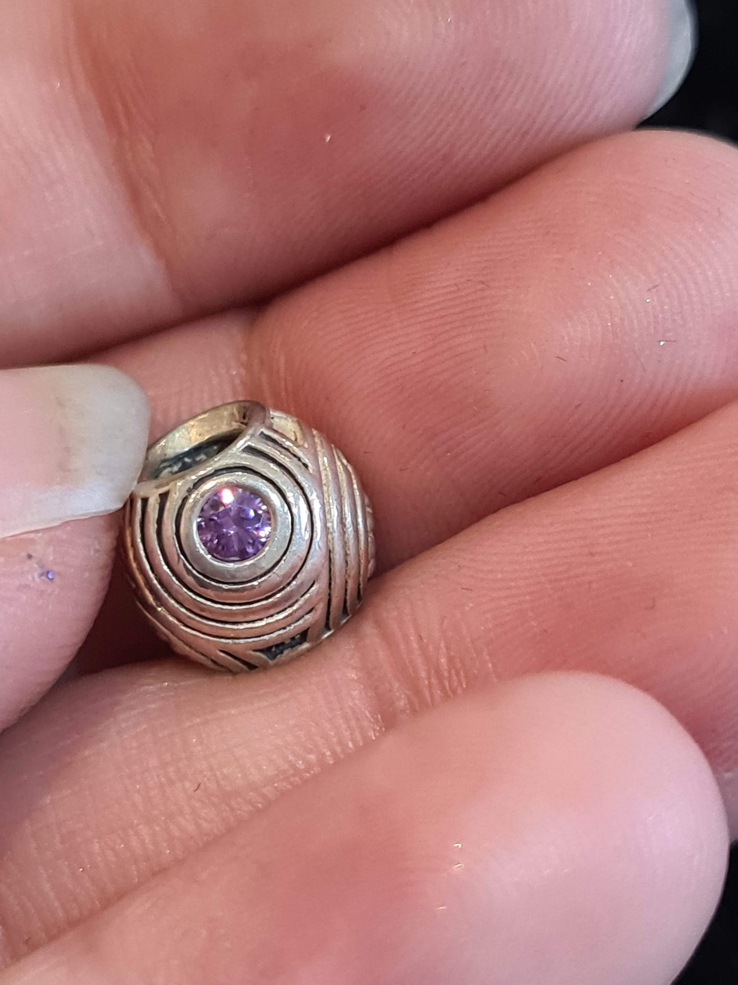 Genuine Pandora Colour Stone Retired Charm Oxidised Charm
