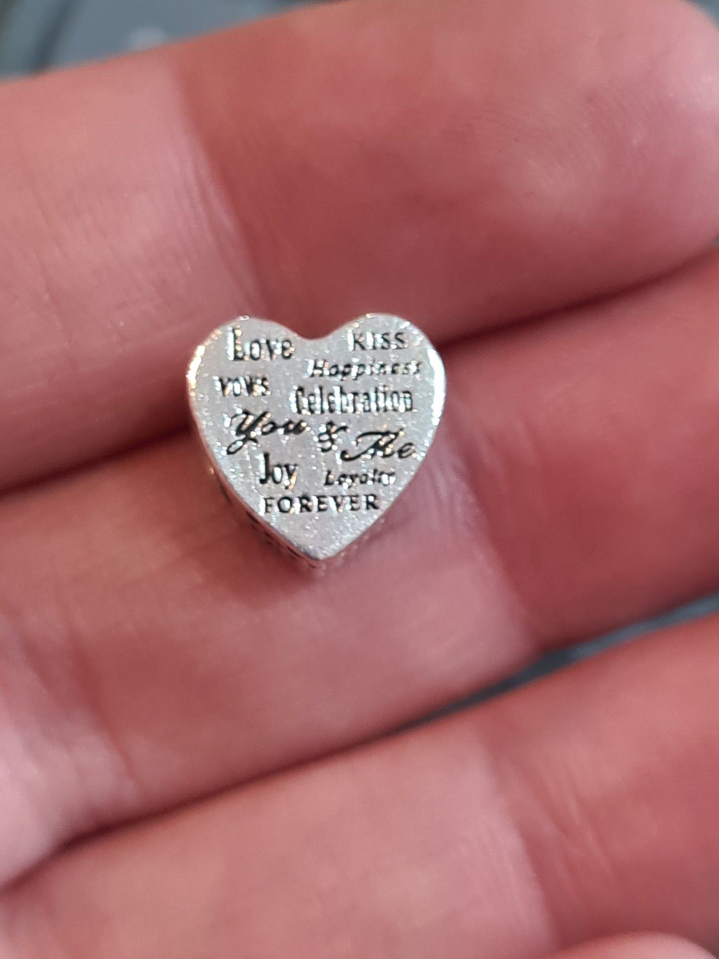 Genuine Pandora Heart With Messages of Love Charm