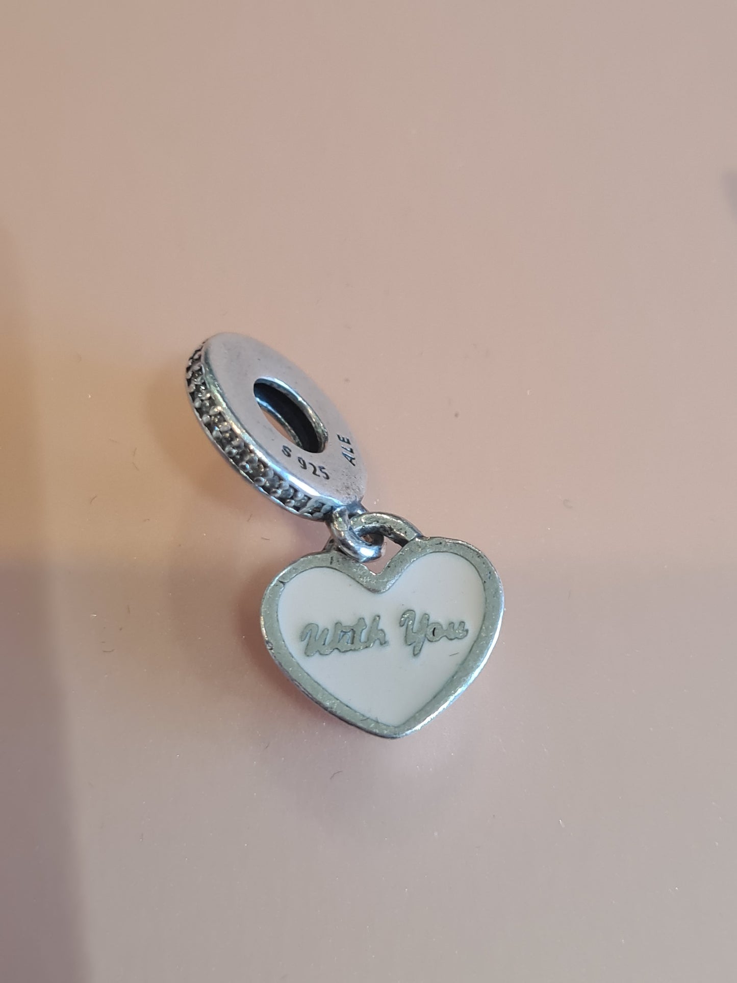 Genuine Pandora I Want To Travel The World With You Dangle Enamel Charms PAIR