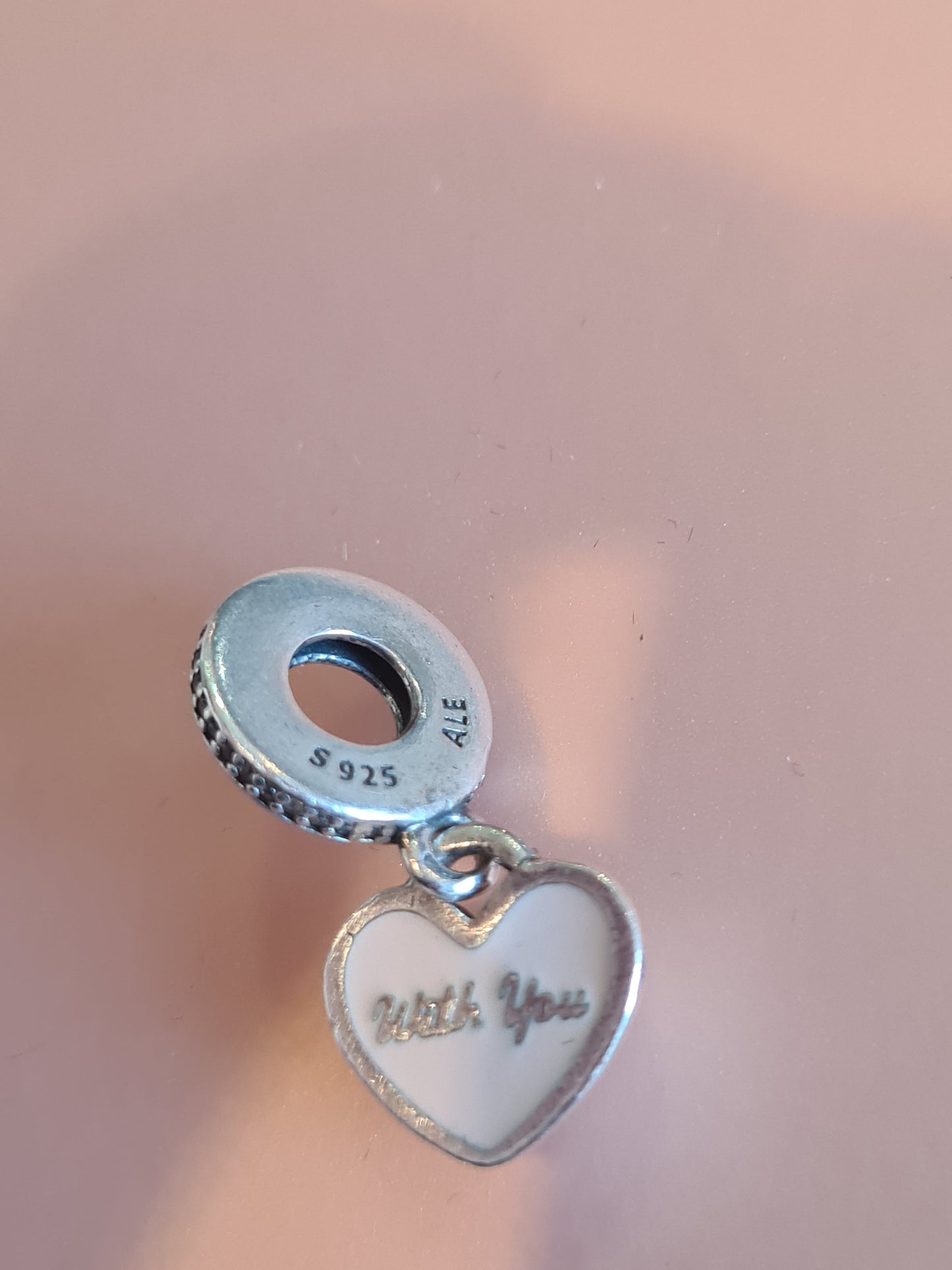 Genuine Pandora I Want To Travel The World With You Dangle Enamel Charms PAIR