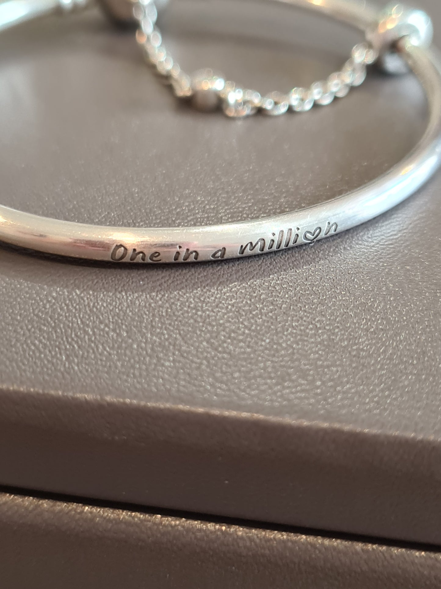 Genuine Pandora One in a Million Bangle 19cm With Built in Safety Chain