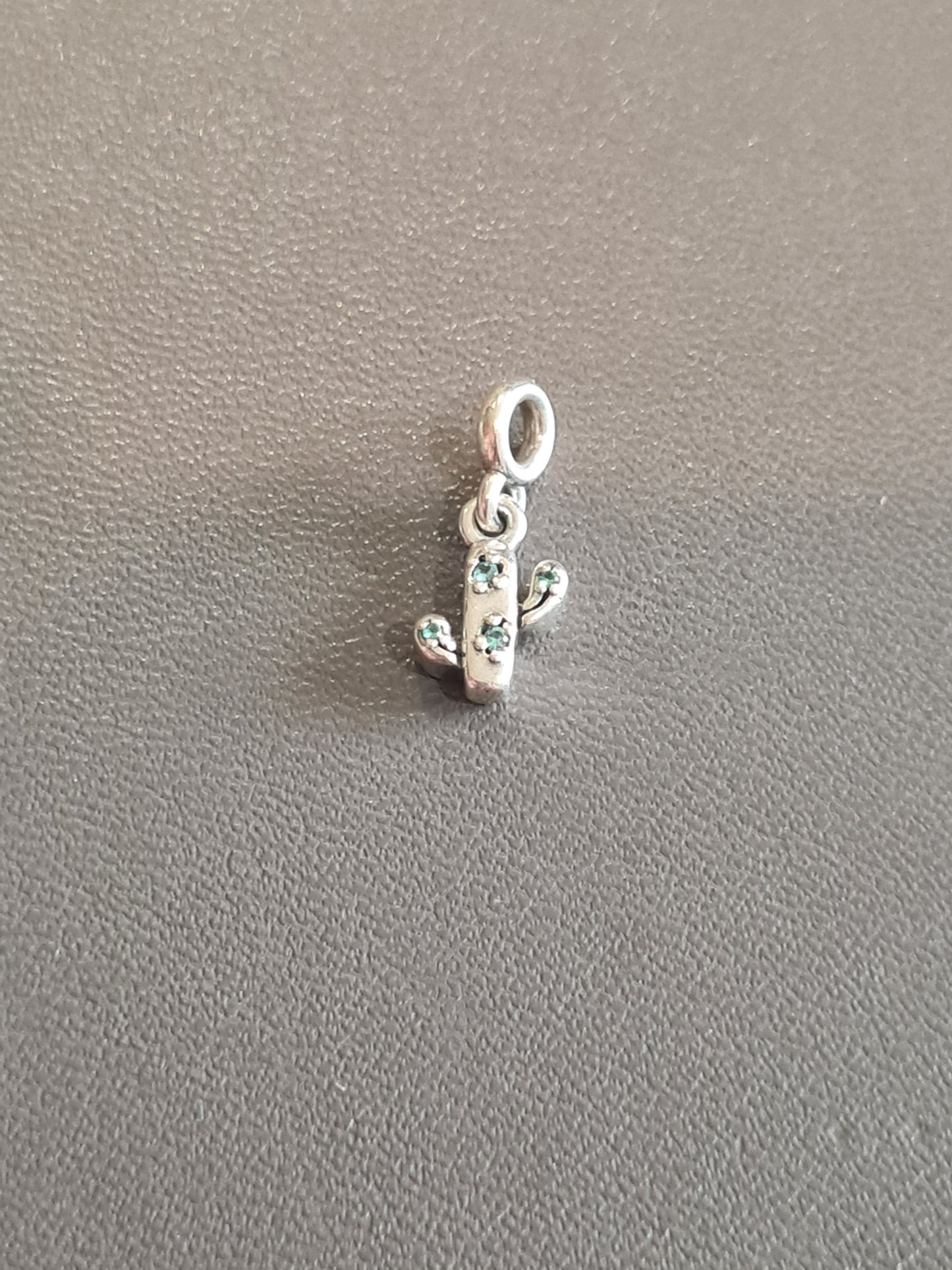 Genuine Pandora Essence Me Dangle Tiny Pave Green Studded Cactus Charm