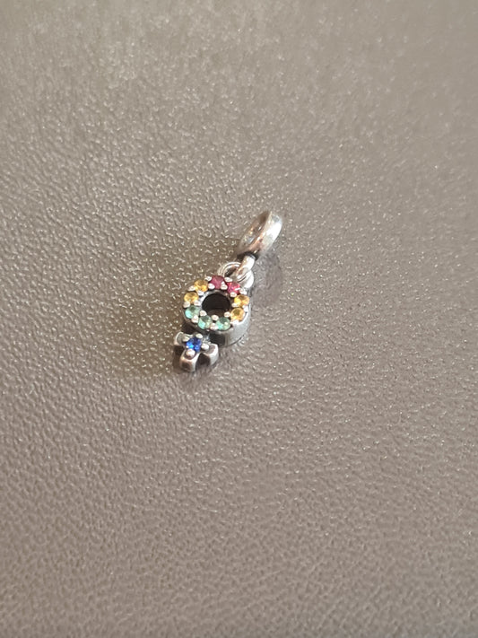 Genuine Pandora Essence Me Dangle Tiny Pave Girl Pride Gay Pride Charm