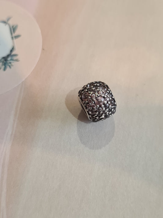 Genuine Pandora Light Pink Pave Droplet Sparkle Charm