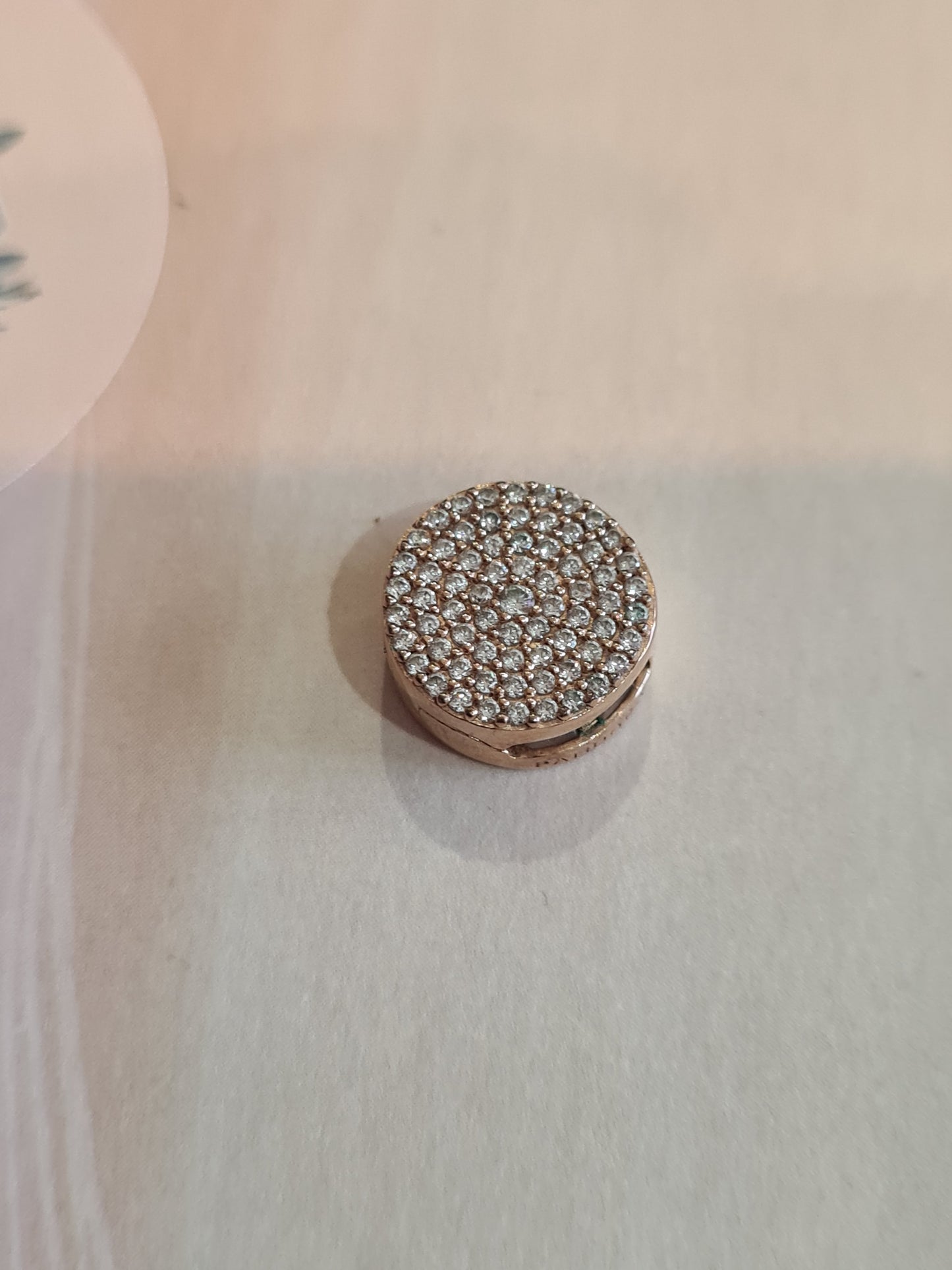 Genuine Pandora Rose Gold/ Shine Reflexions Charm Pave Circle