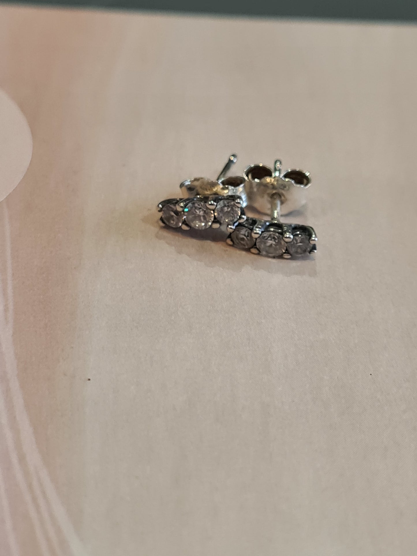 Genuine Pandora Three Stone Earrings