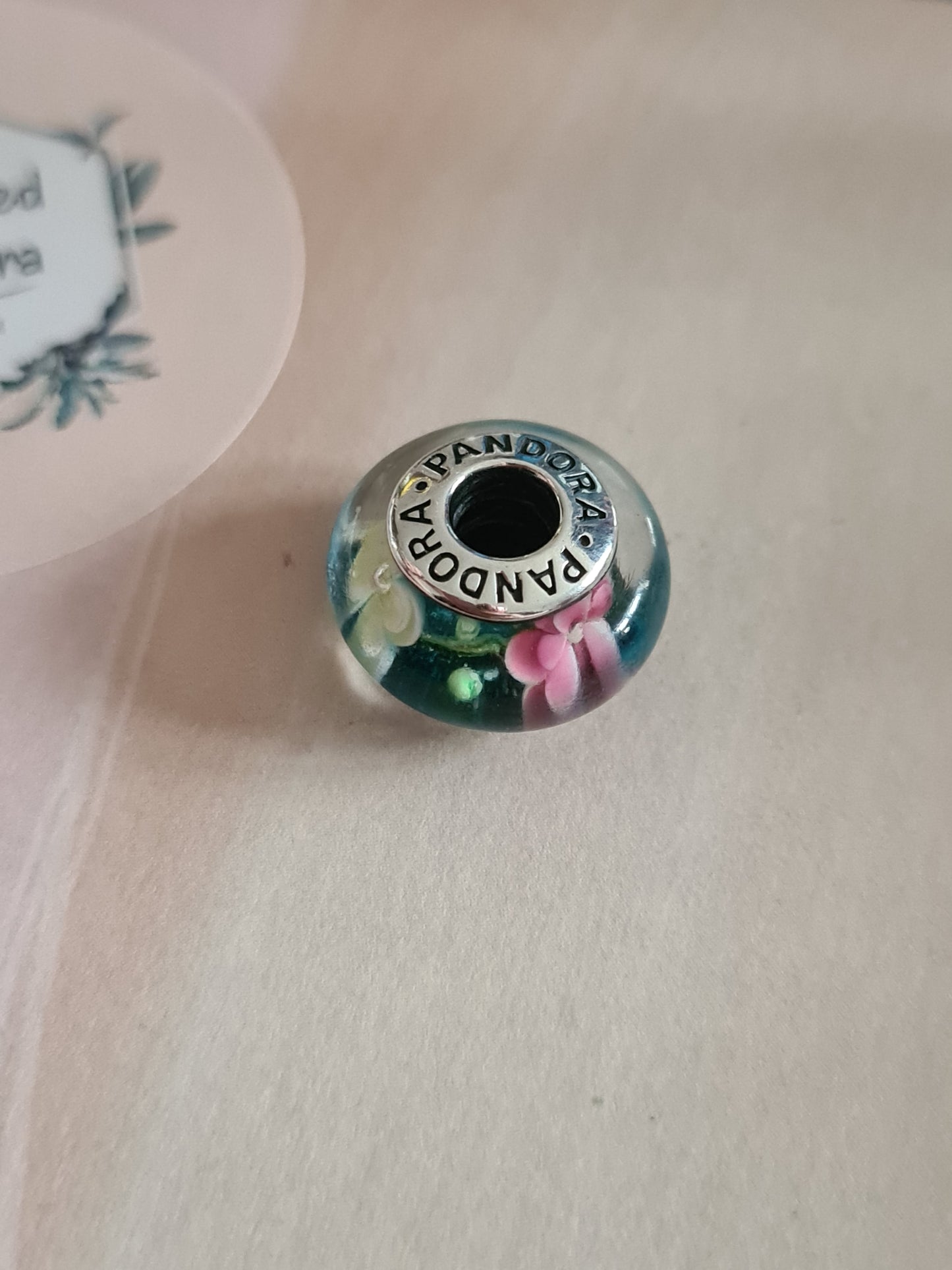 Flower Garden Murano Glass Charm