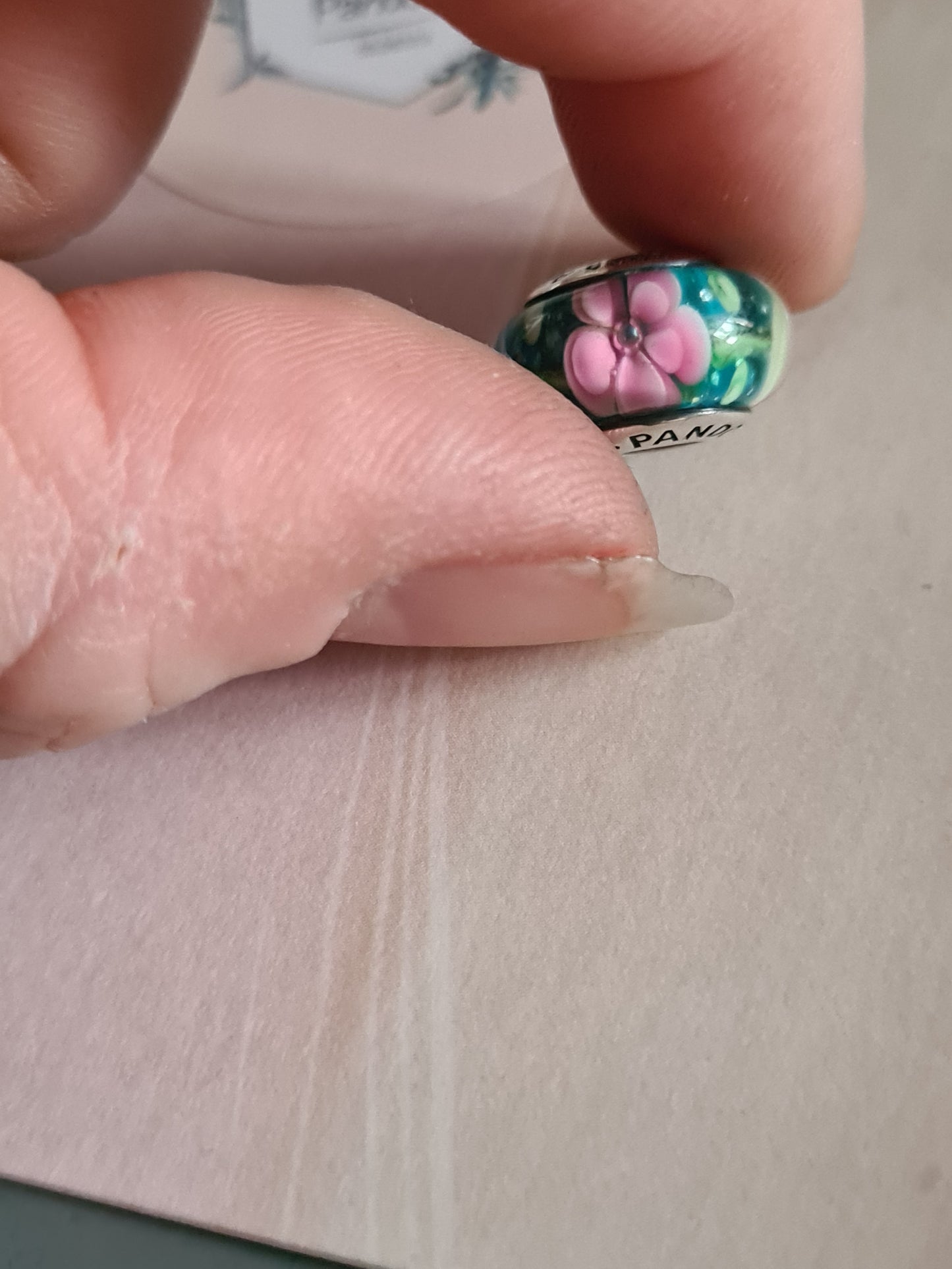 Flower Garden Murano Glass Charm