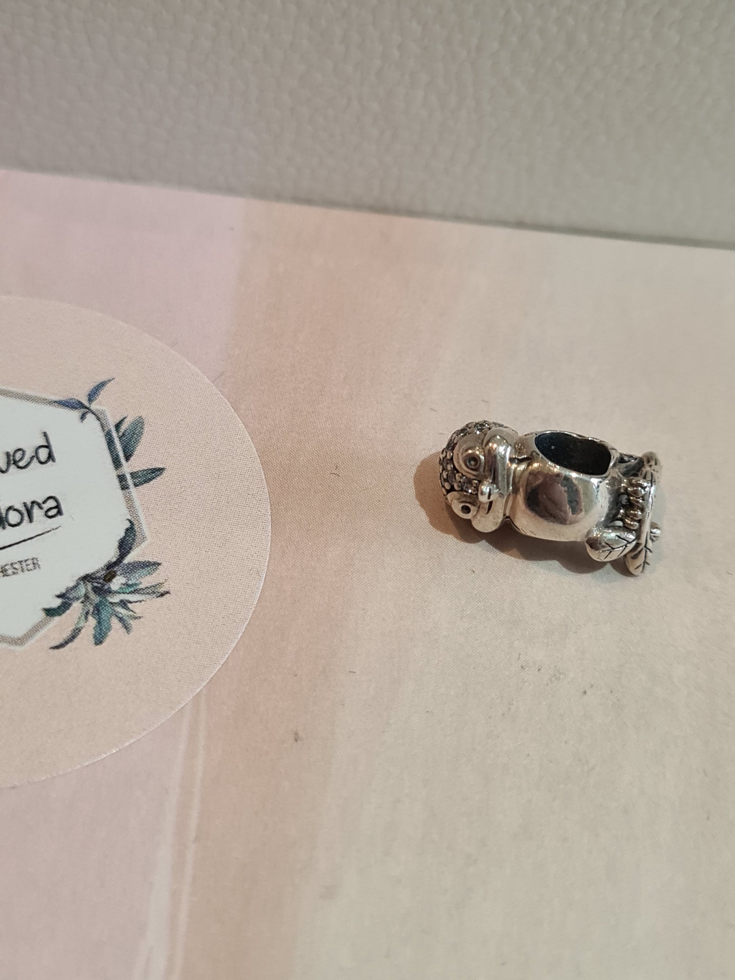 Genuine Pandora Snow White Pave Bird Animal Disney Charm
