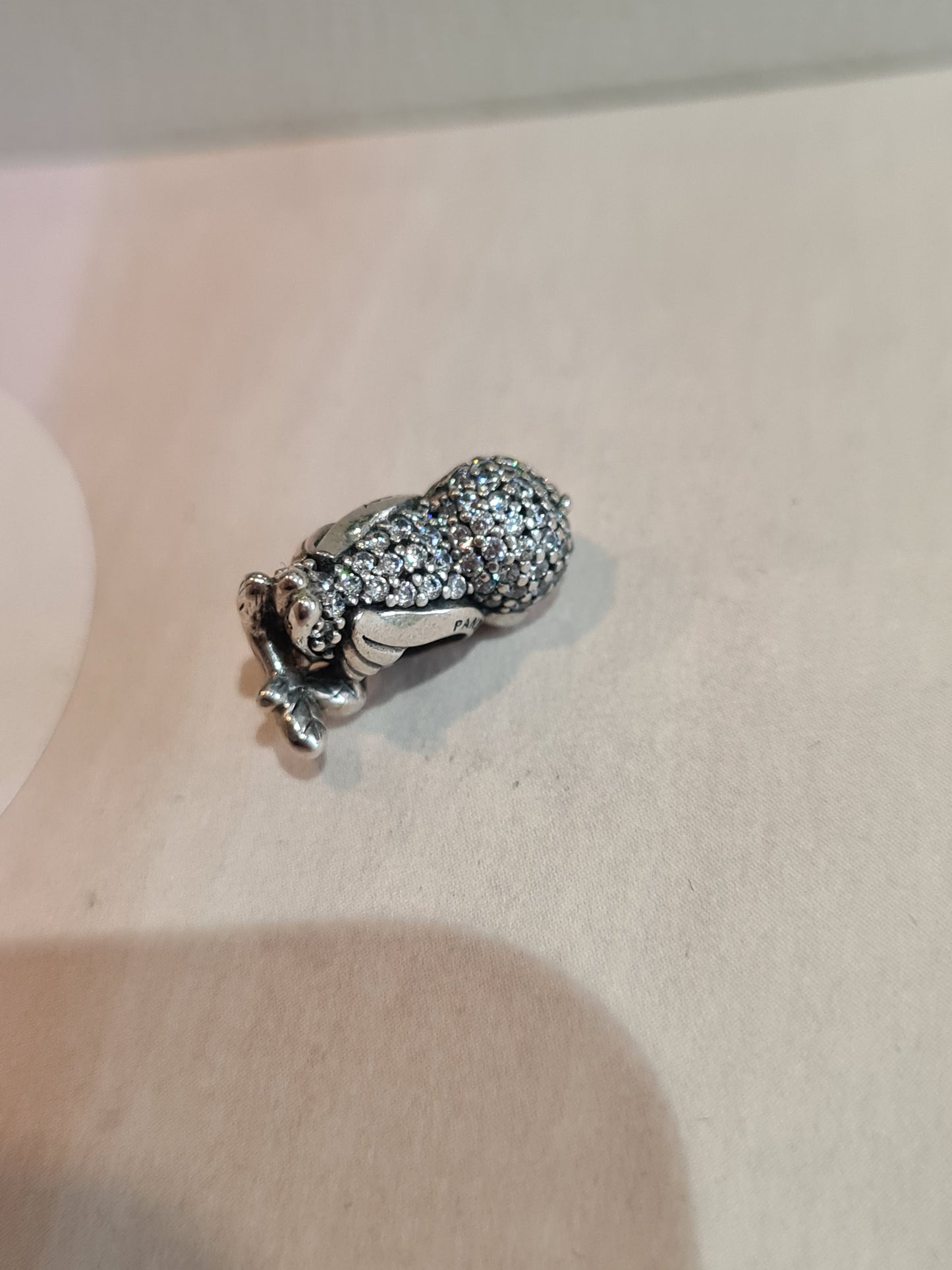 Genuine Pandora Snow White Pave Bird Animal Disney Charm