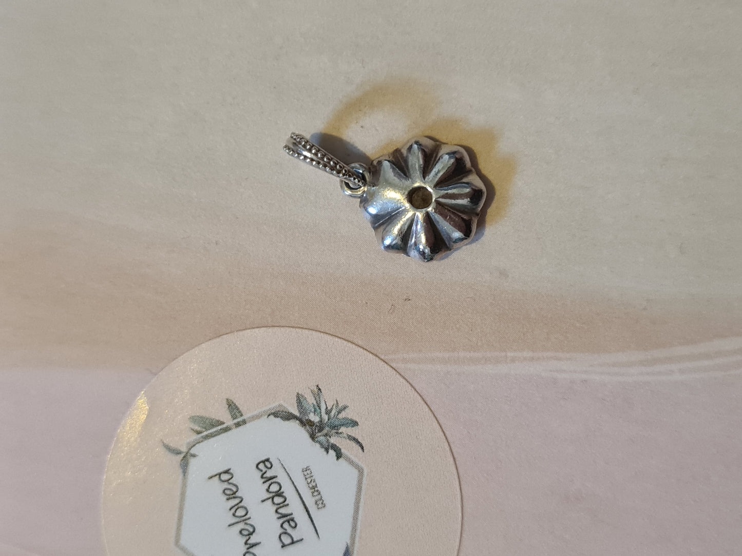 Genuine Pandora Red Enamel Flower Pendant