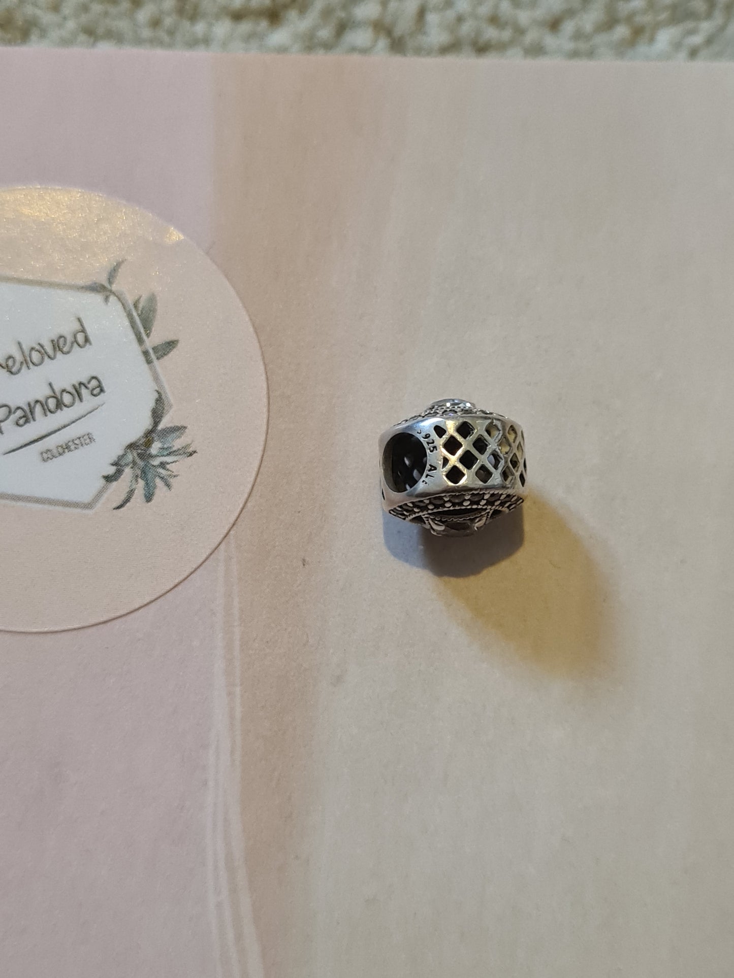 Genuine Pandora Vintage Elegance Pave Openwork Charm