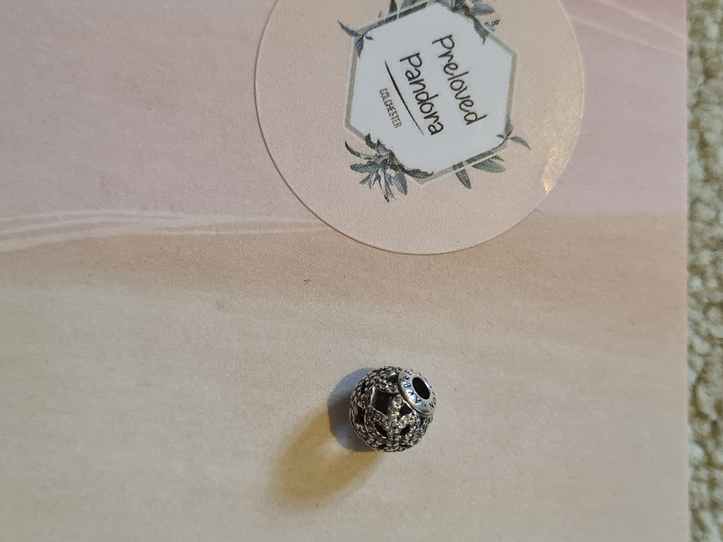 Genuine Pandora Essence Pave Openwork Affection Charm