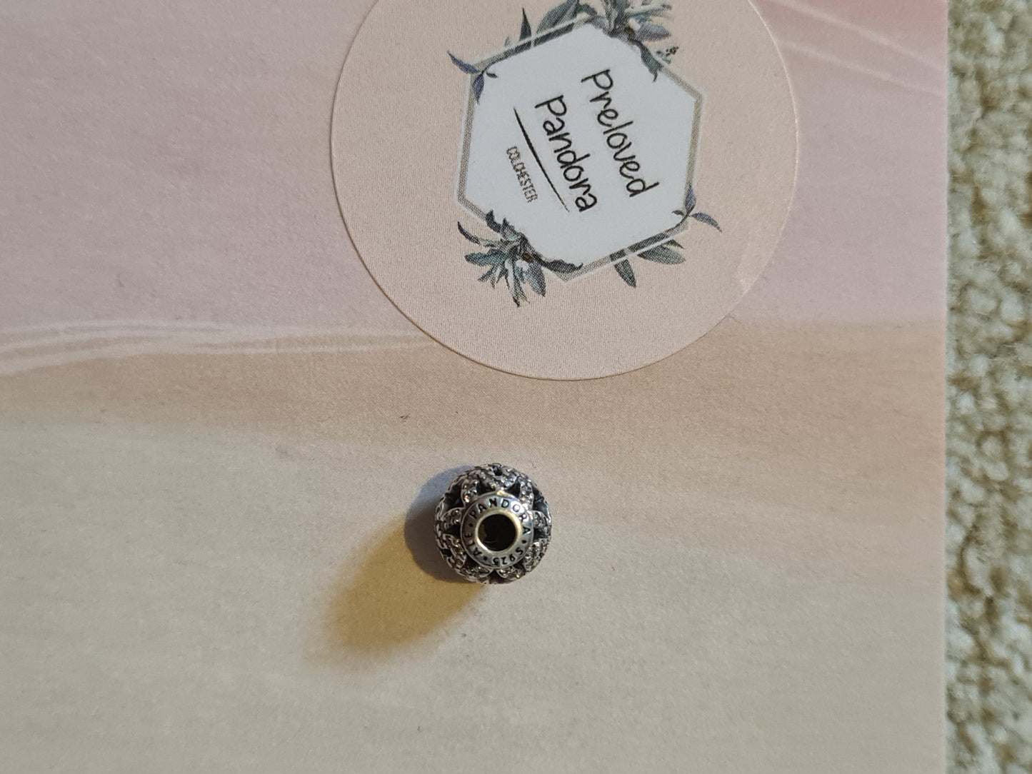 Genuine Pandora Essence Pave Openwork Affection Charm