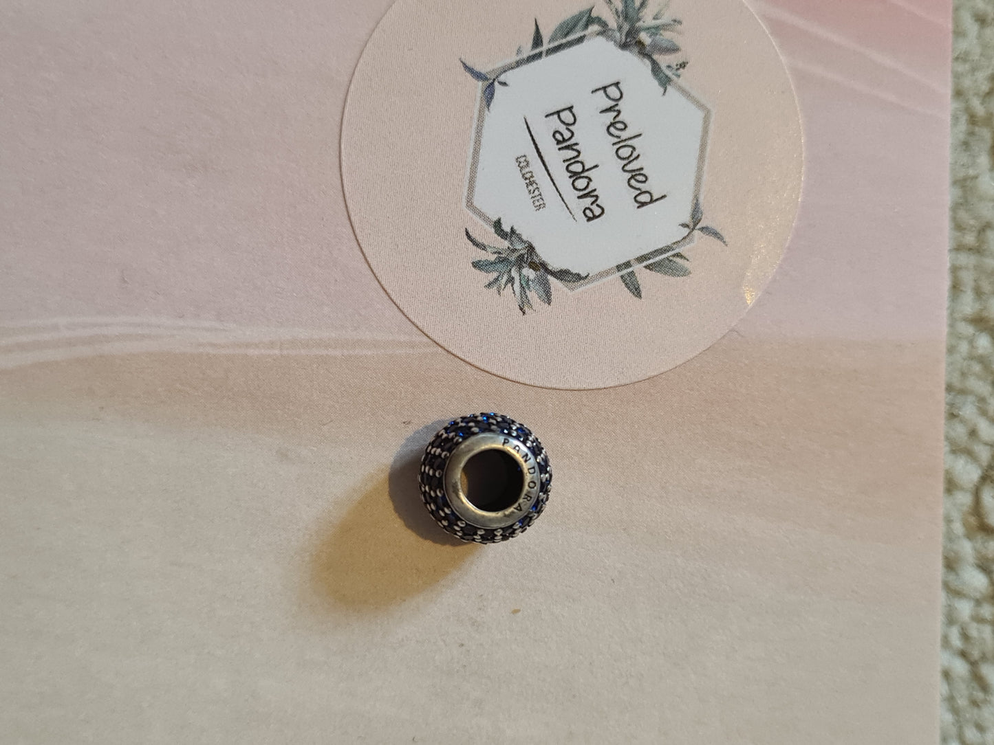 Genuine Pandora Blue Pave Ball Beautiful