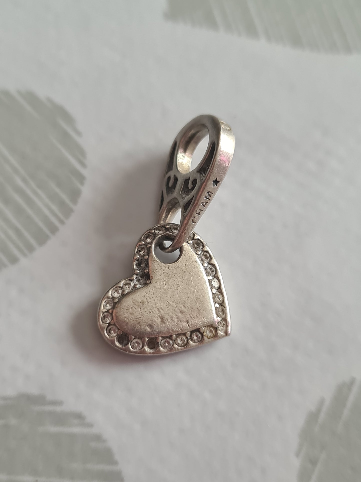 Genuine Chamilia Mum Heart Dangle Charm DEFECT
