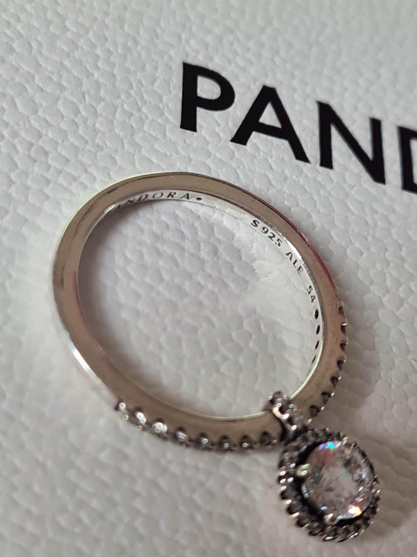 Genuine Pandora Pave Dangle Pave Ring Sizes