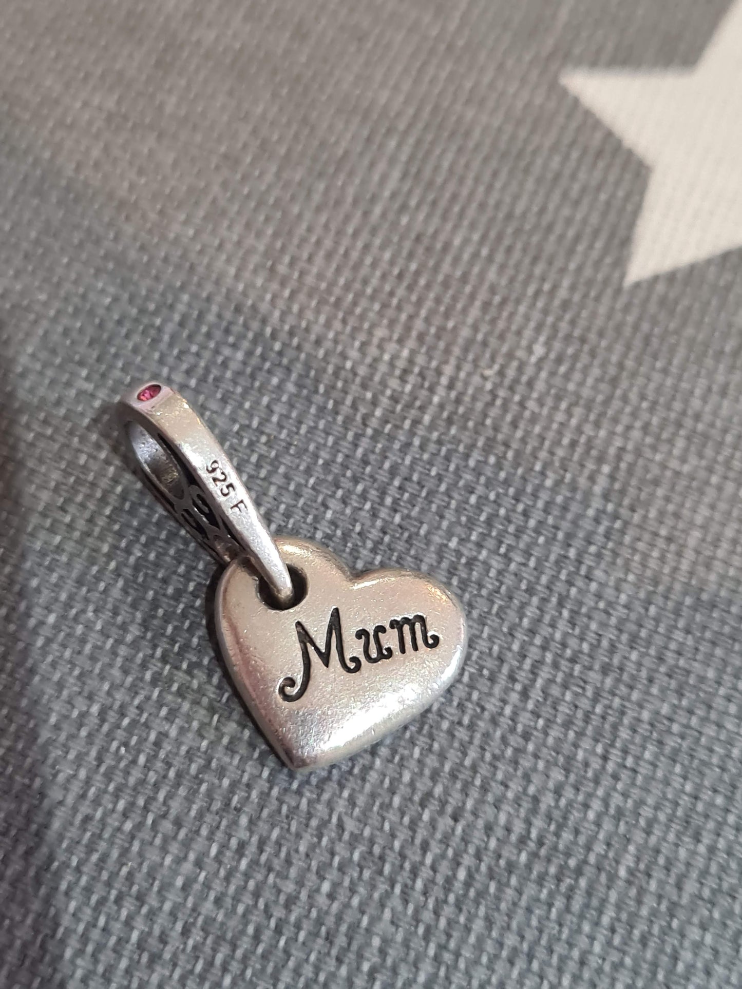 Genuine Chamilia Mum Heart Dangle Charm